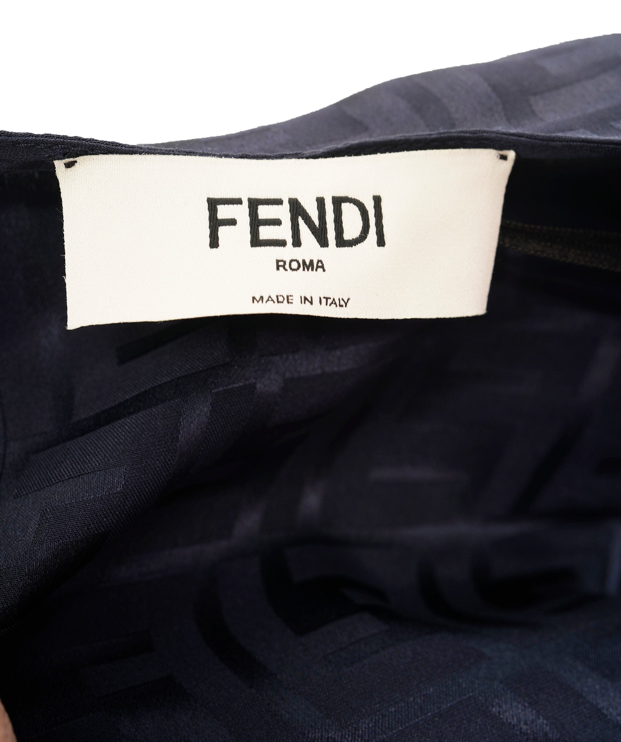 Fendi Fendi Navy FF Silk Top  ALL1091