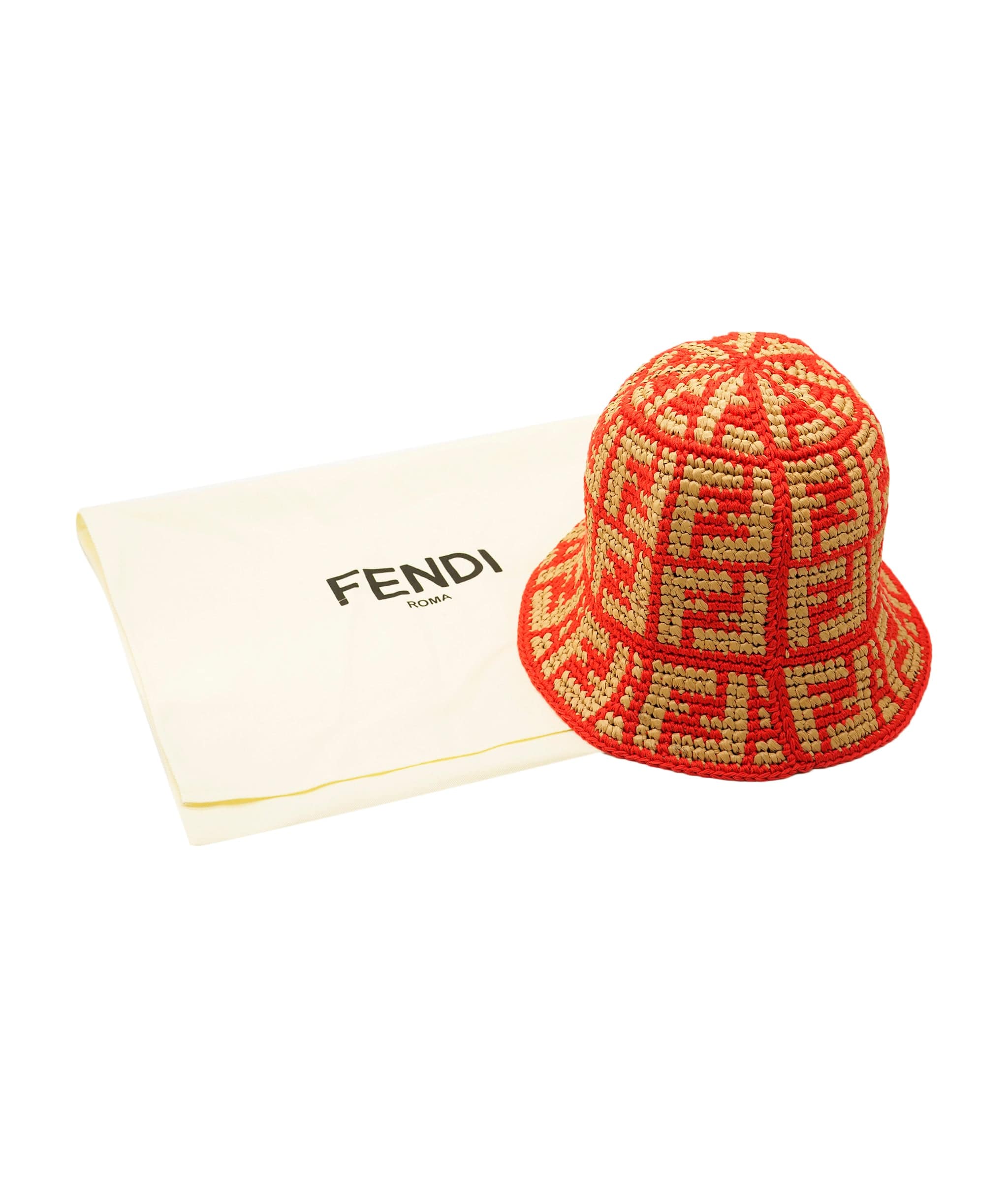Fendi Fendi orange FF Bucket hat  ALL1089