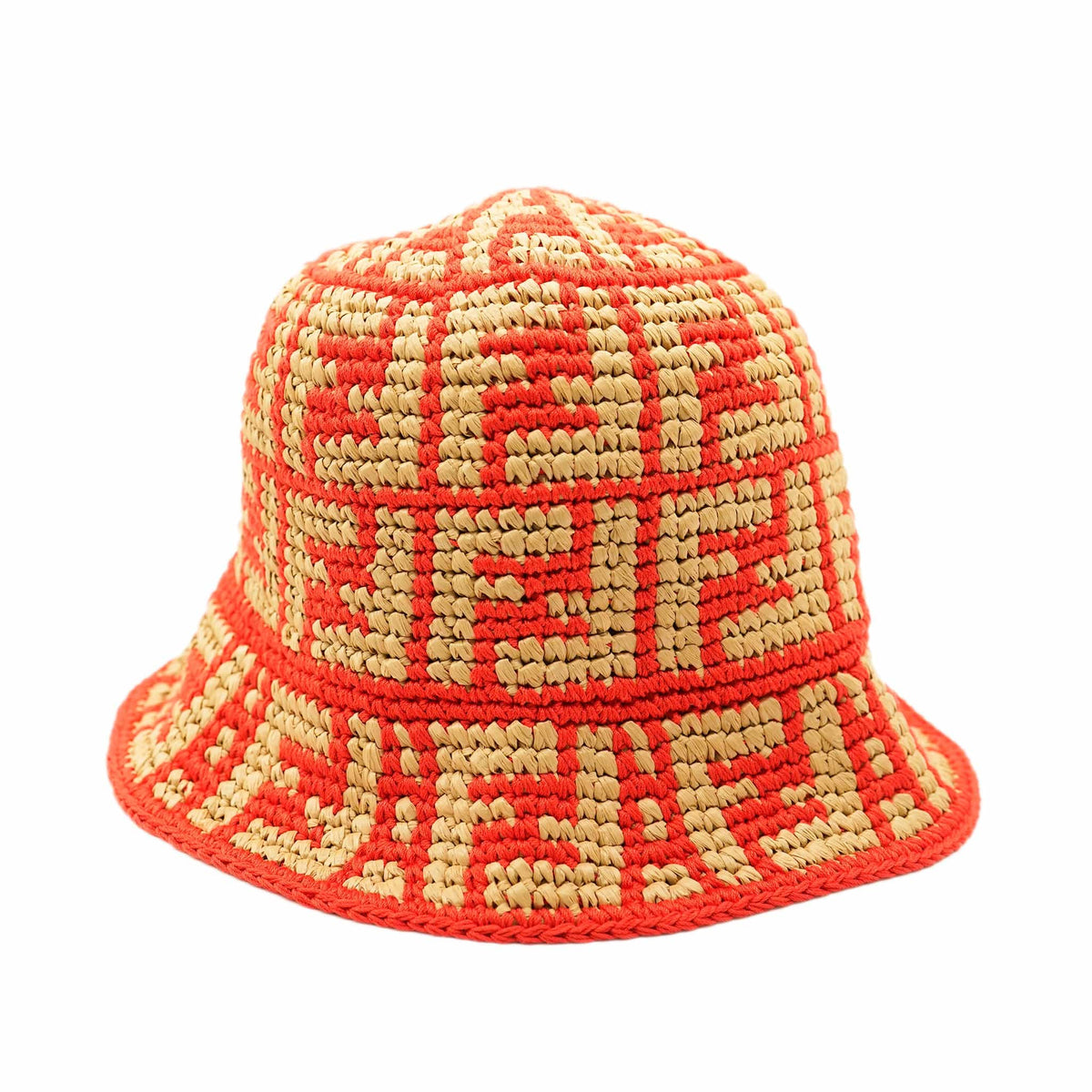 Fendi Red and White Logo Bucket Hat FENDI Brown Logo FF Jacquard Coated Canvas Bucket Hat | eBay main image 3