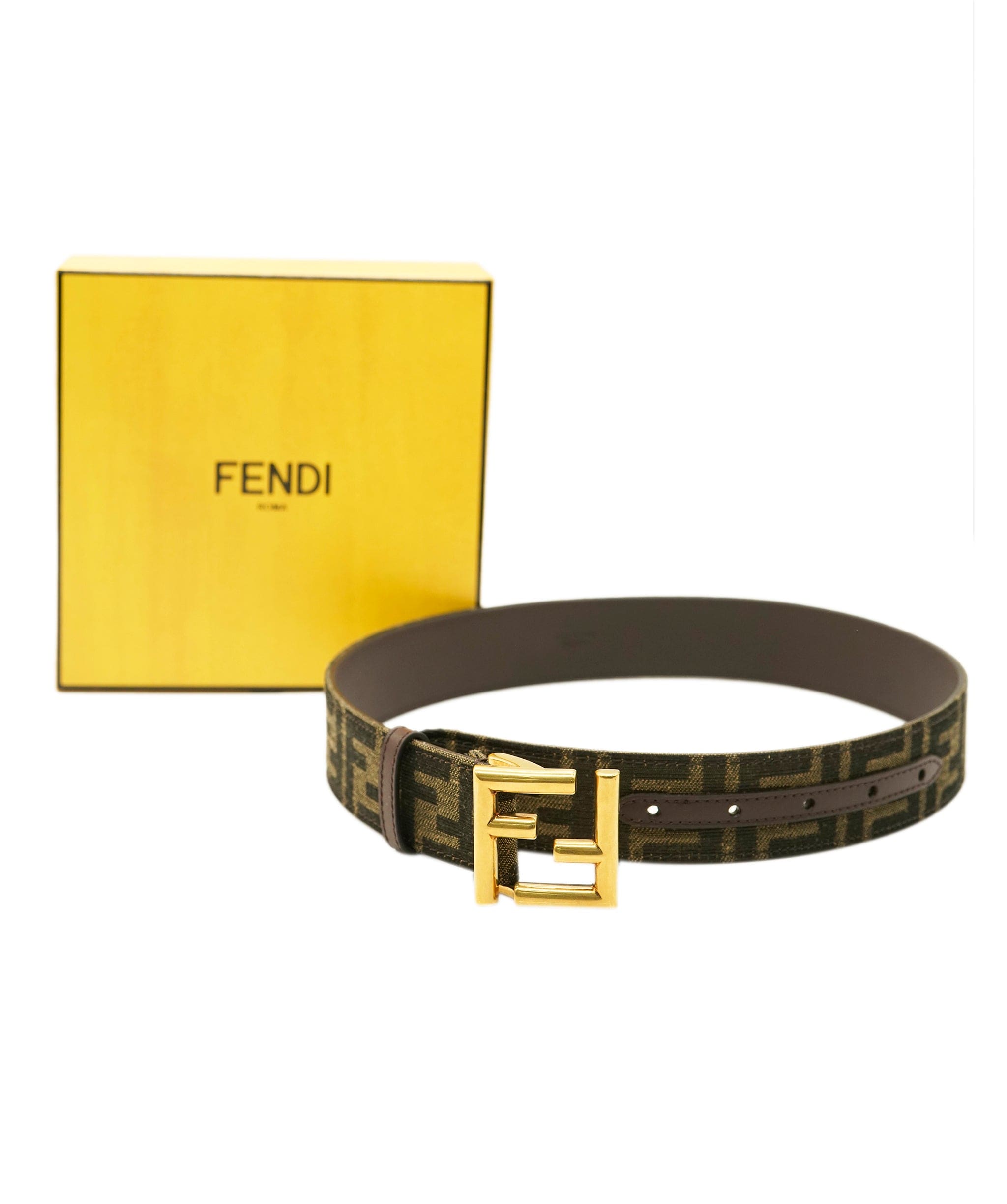Fendi Fendi Zucca Belt Brown Belt  ALL1094