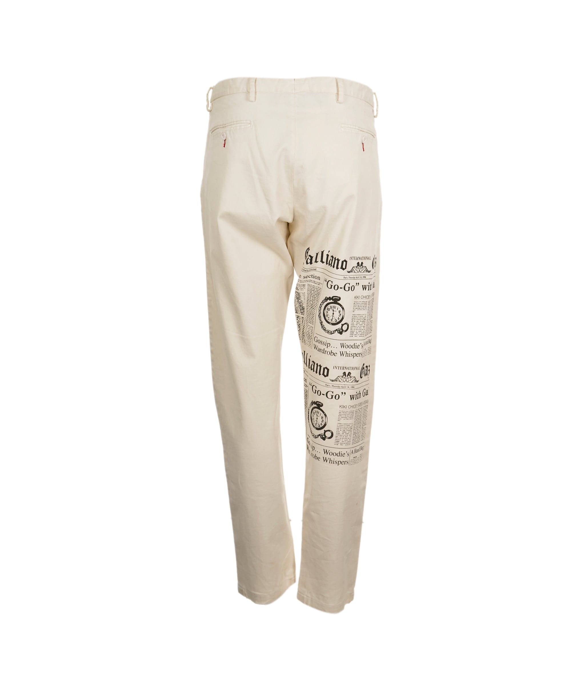 Galliano Galliano Newspaper Trousers ASL7972