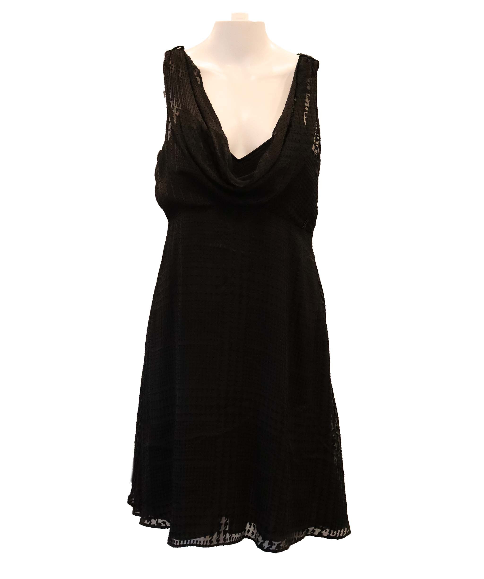 Galliano Galliano black houndstooth dress AGC2999