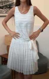 GALLIANO GALLIANO White drape dress AGC3820