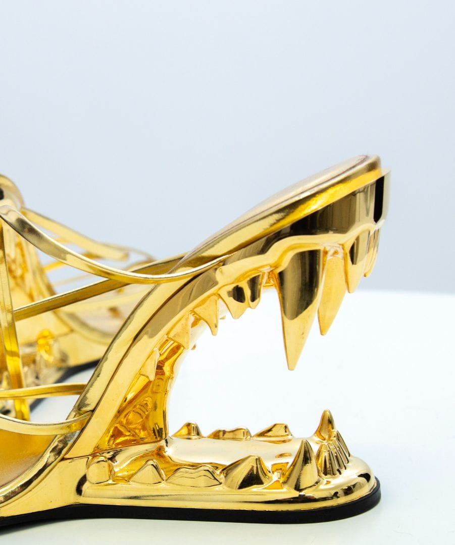 GCDS GCDS Marso Thong Teeth Heels Gold 38