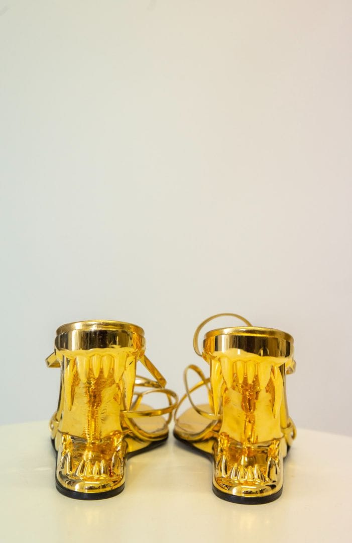 GCDS GCDS Marso Thong Teeth Heels Gold 38