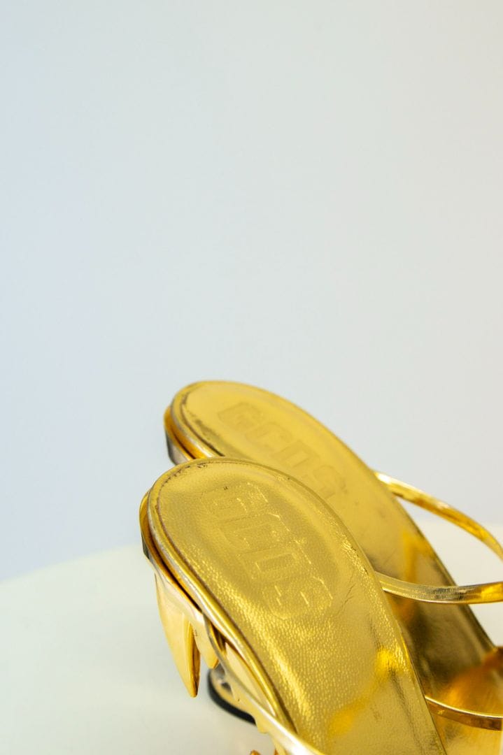 GCDS GCDS Marso Thong Teeth Heels Gold 38