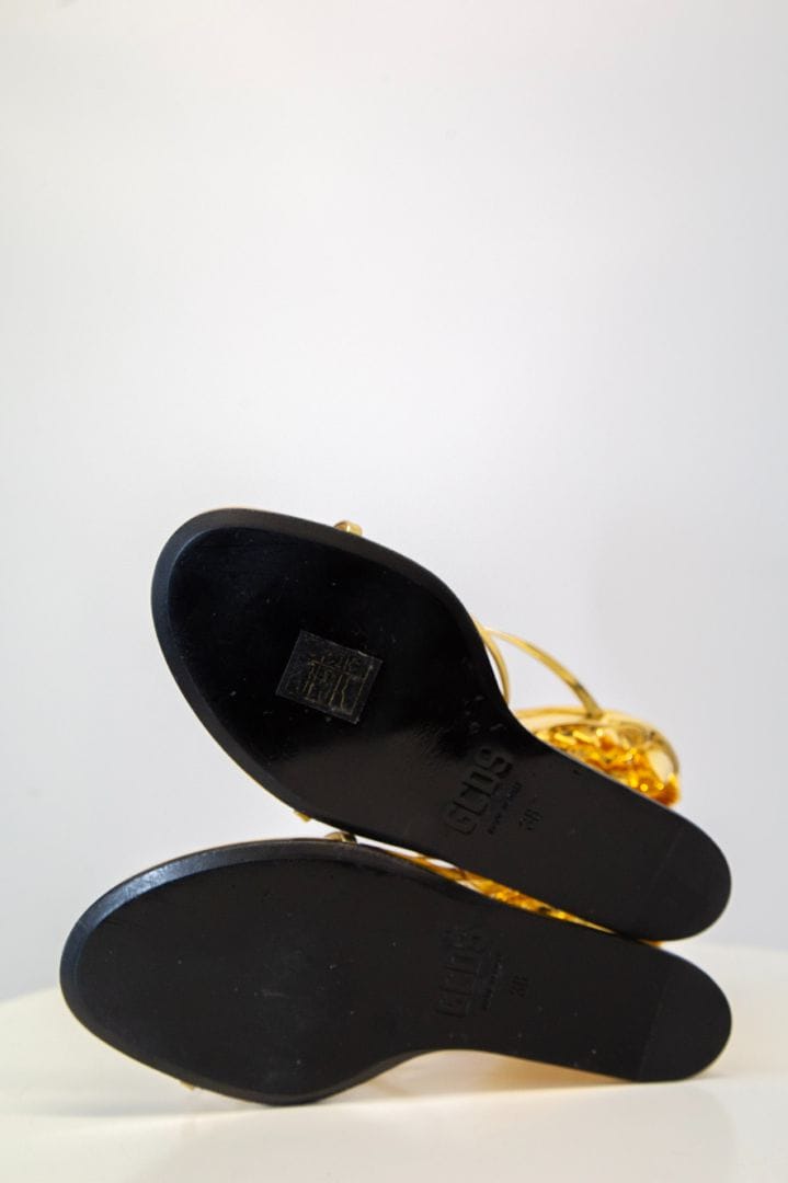 GCDS GCDS Marso Thong Teeth Heels Gold 38