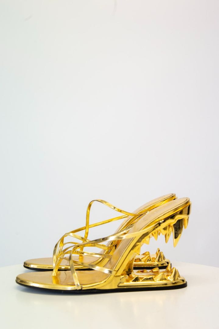 GCDS GCDS Marso Thong Teeth Heels Gold 38