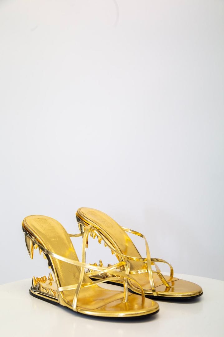 GCDS GCDS Marso Thong Teeth Heels Gold 38