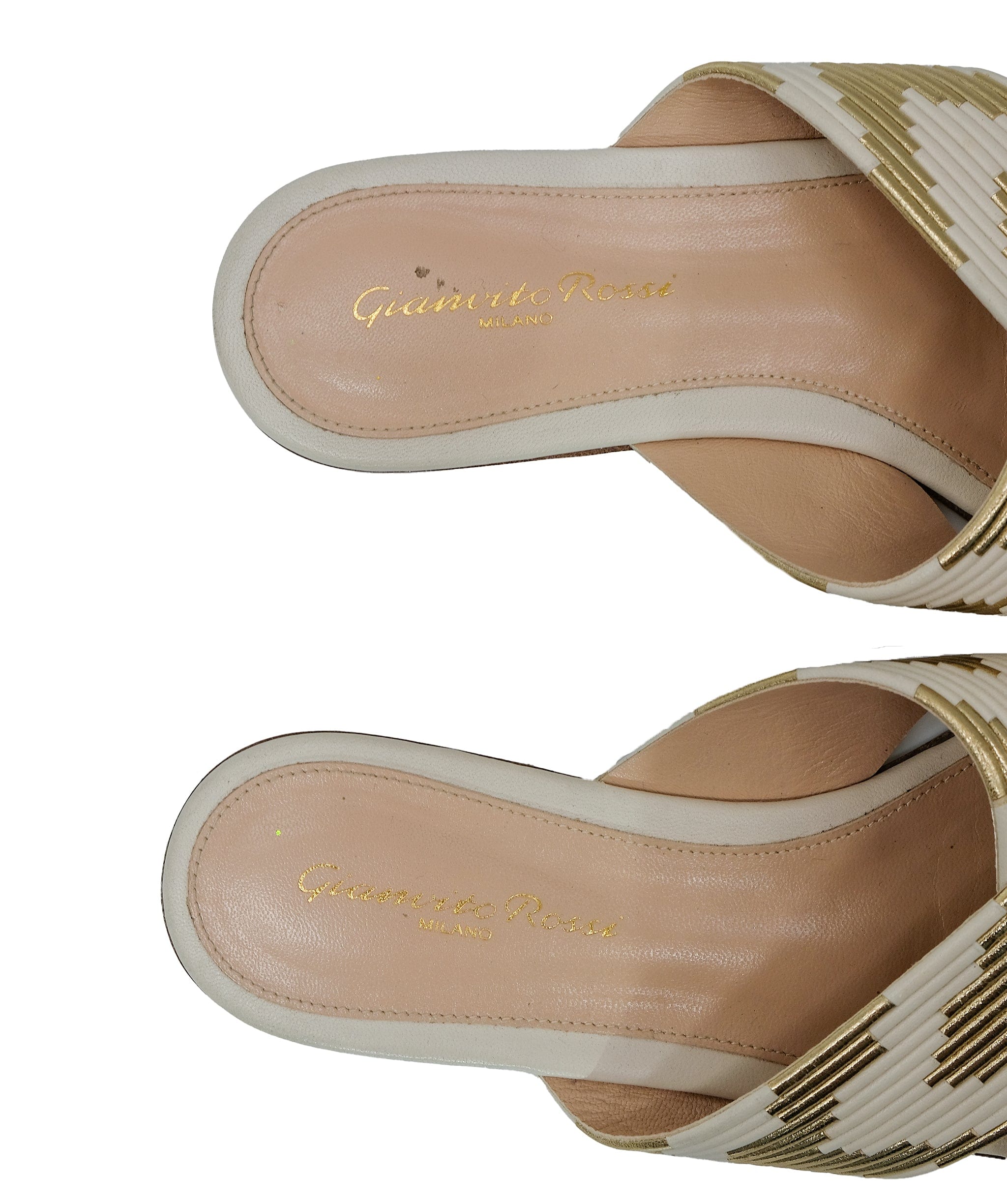 Gianvito Rossi Gianvito Rossi Flat Sandals Beige/ Gold 37 RJC3279