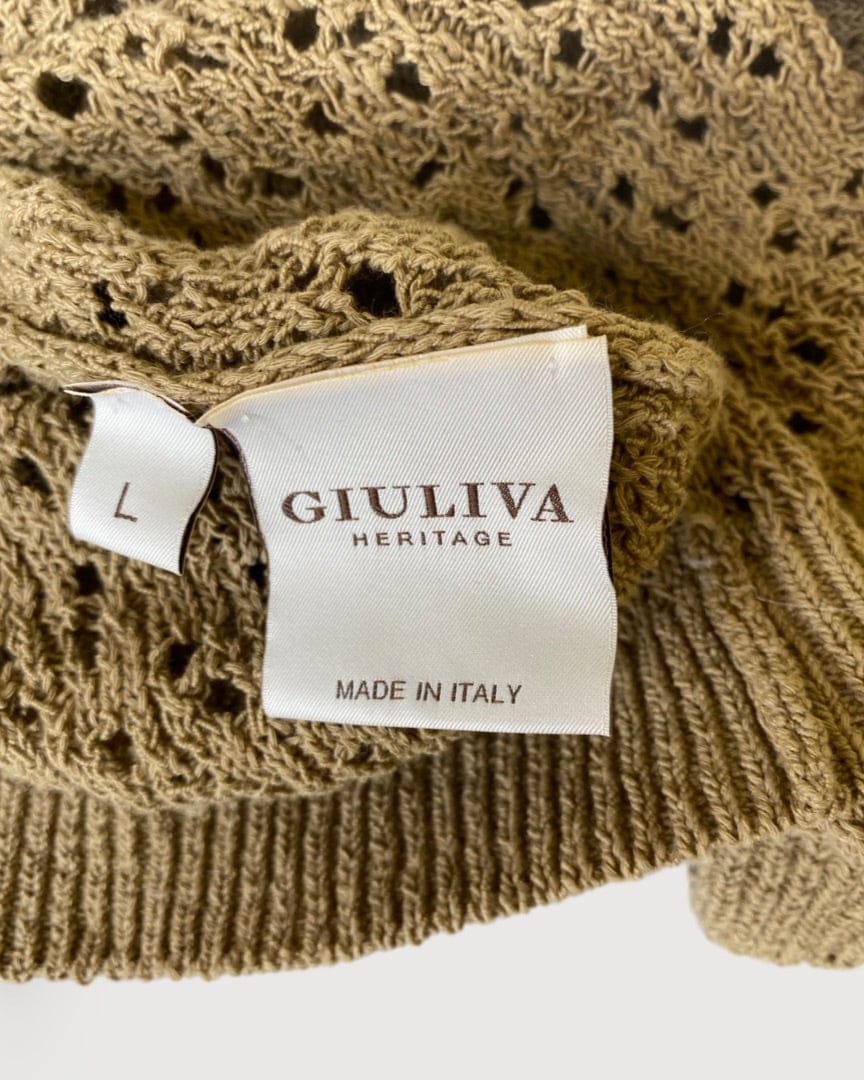 Giuliva Heritage Brown Giuliva Heritage Knit Polo, L