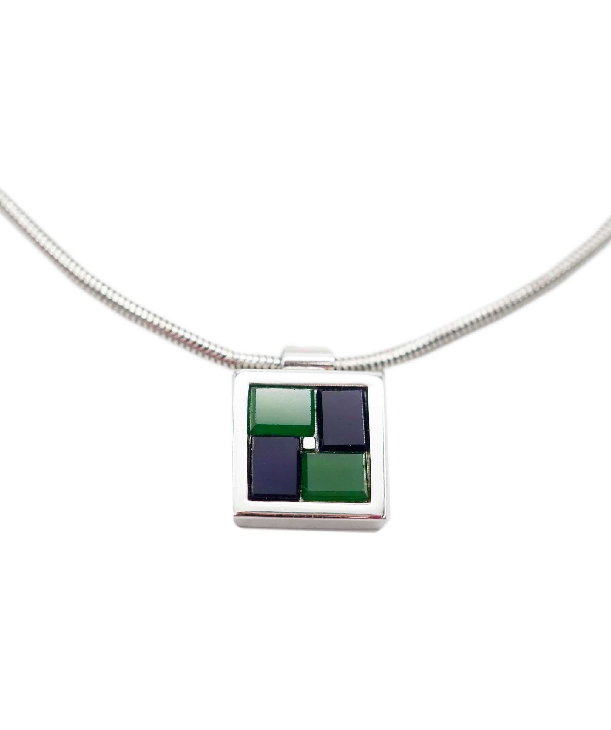 Givenchy Givenchy blue & green silver earring and necklace set  - AJC0832