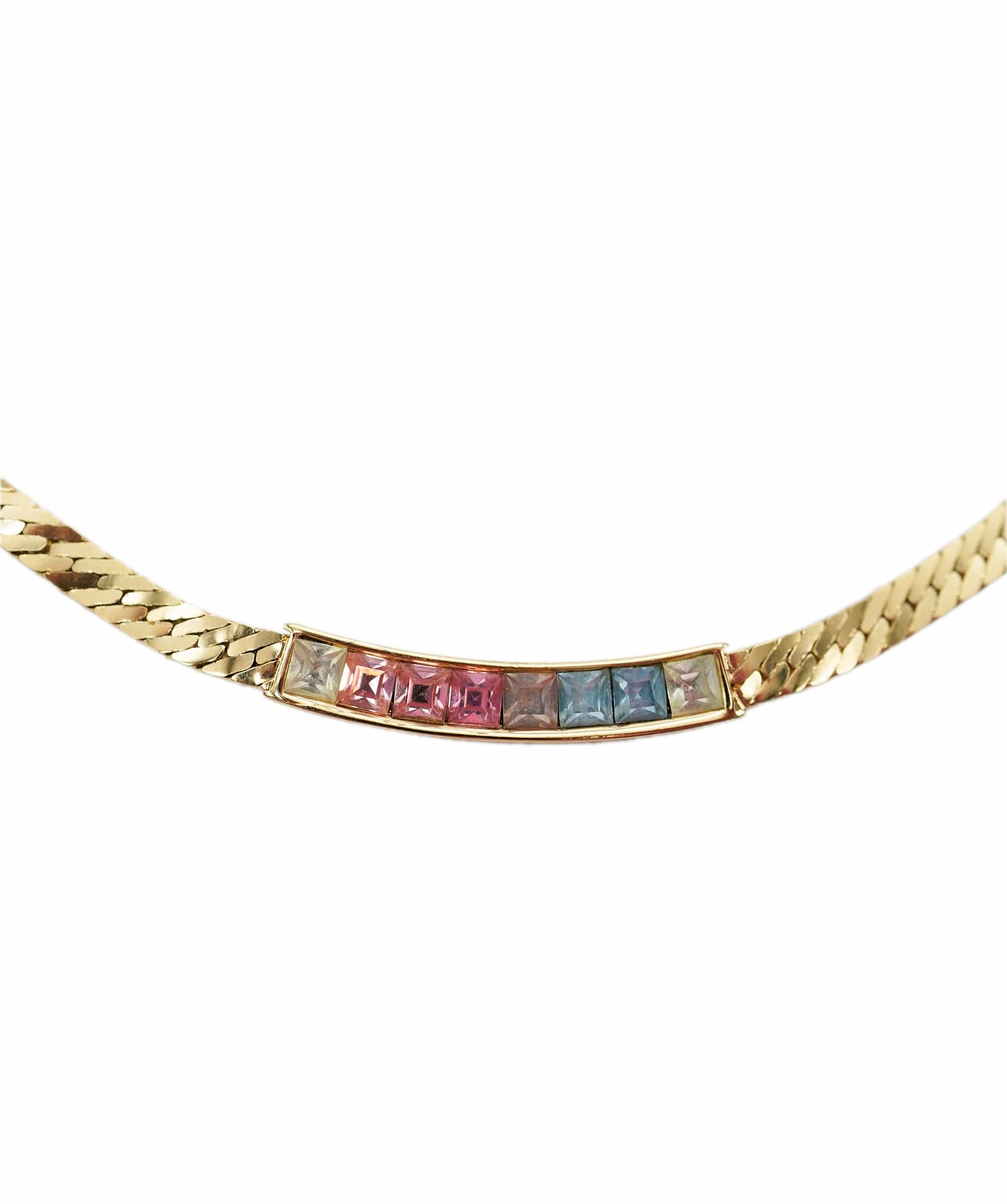 Givenchy Givenchy mutlicoloured gemstone gold necklace - AJC0820