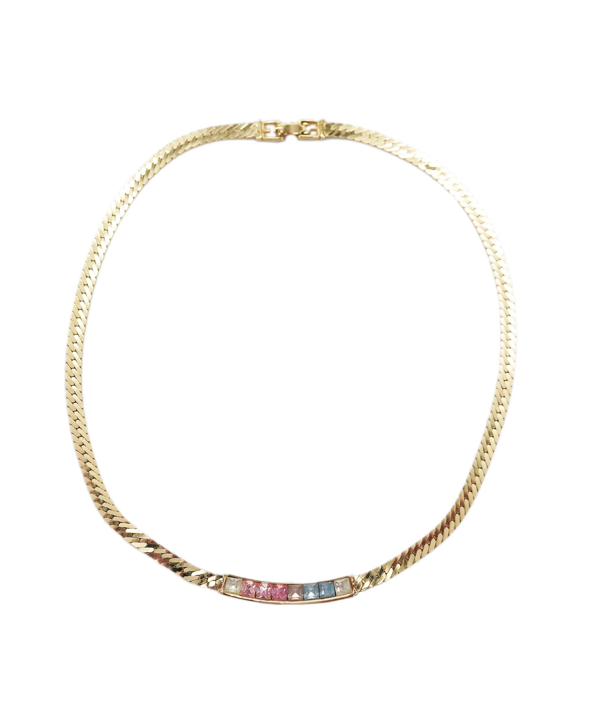 Givenchy Givenchy mutlicoloured gemstone gold necklace - AJC0820