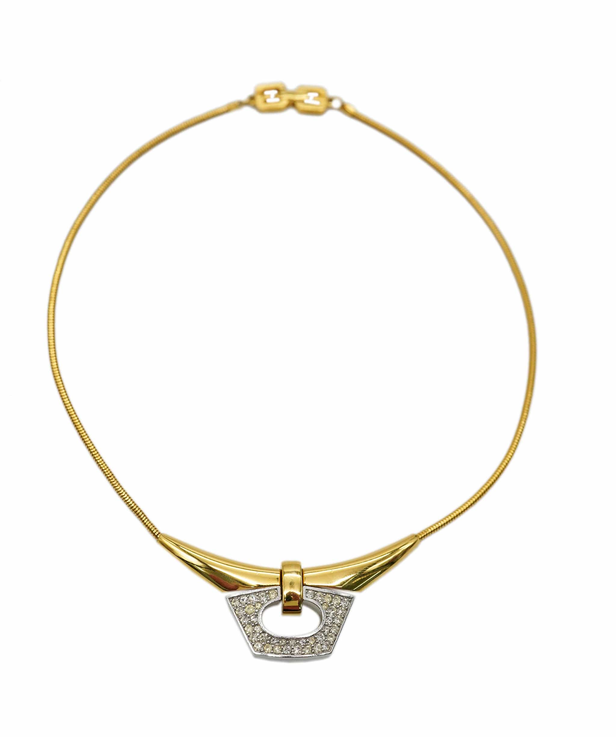 Givenchy Givenchy rhinestone & gold statement necklace  - AJC0823