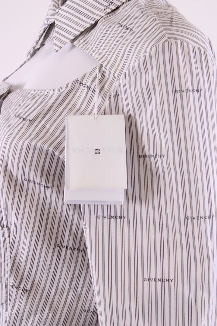 Givenchy Givenchy L/S Logo Cut out Shirt White/ Grey 10