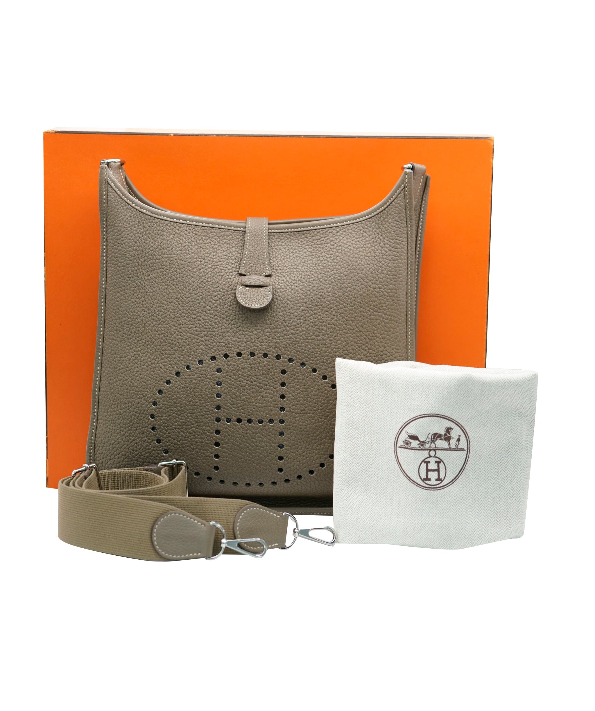 GM Hermes clemence etoupe GM evelyne - AJC0868