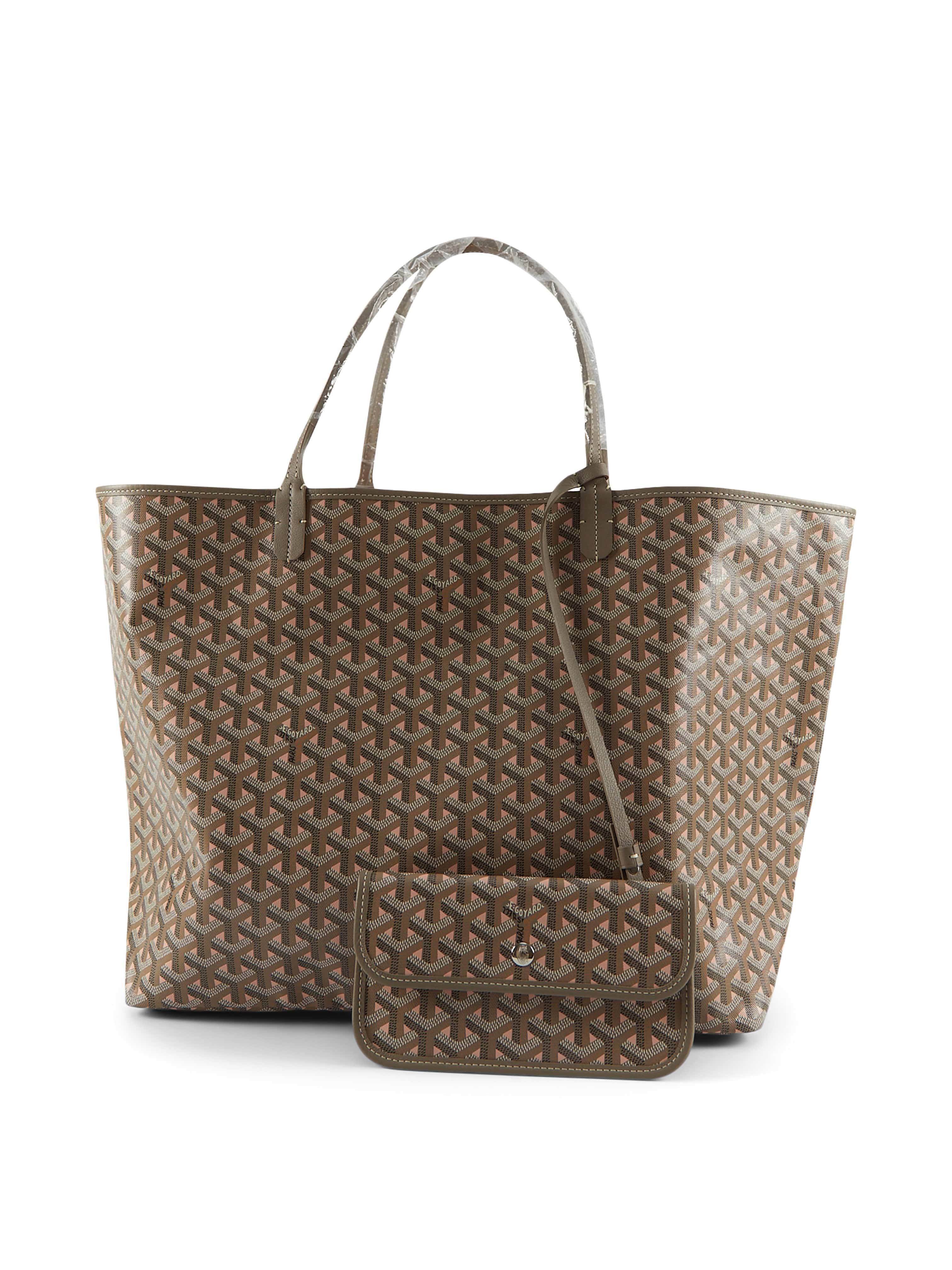 Goyard GOYARD Saint Louis Reversible GM Bag in Greige with Pink Interior