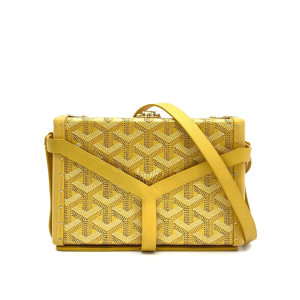 GOYARD GOYARD MINAUDDIERE TRUNKSHOULDER BAG PVC LEATHER GOLD 90259732