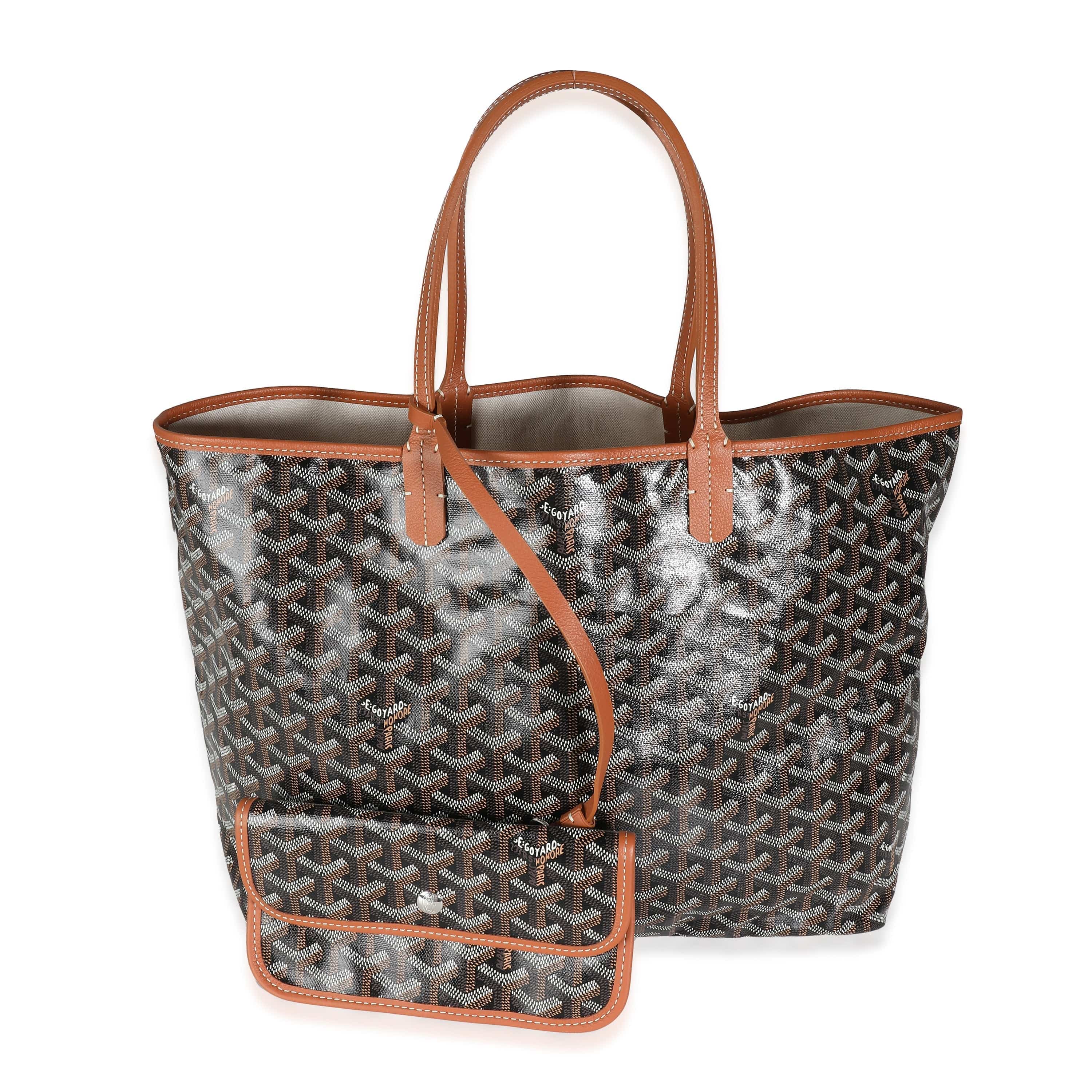 Goyard Black Tan Goyardine Canvas Saint Louis PM