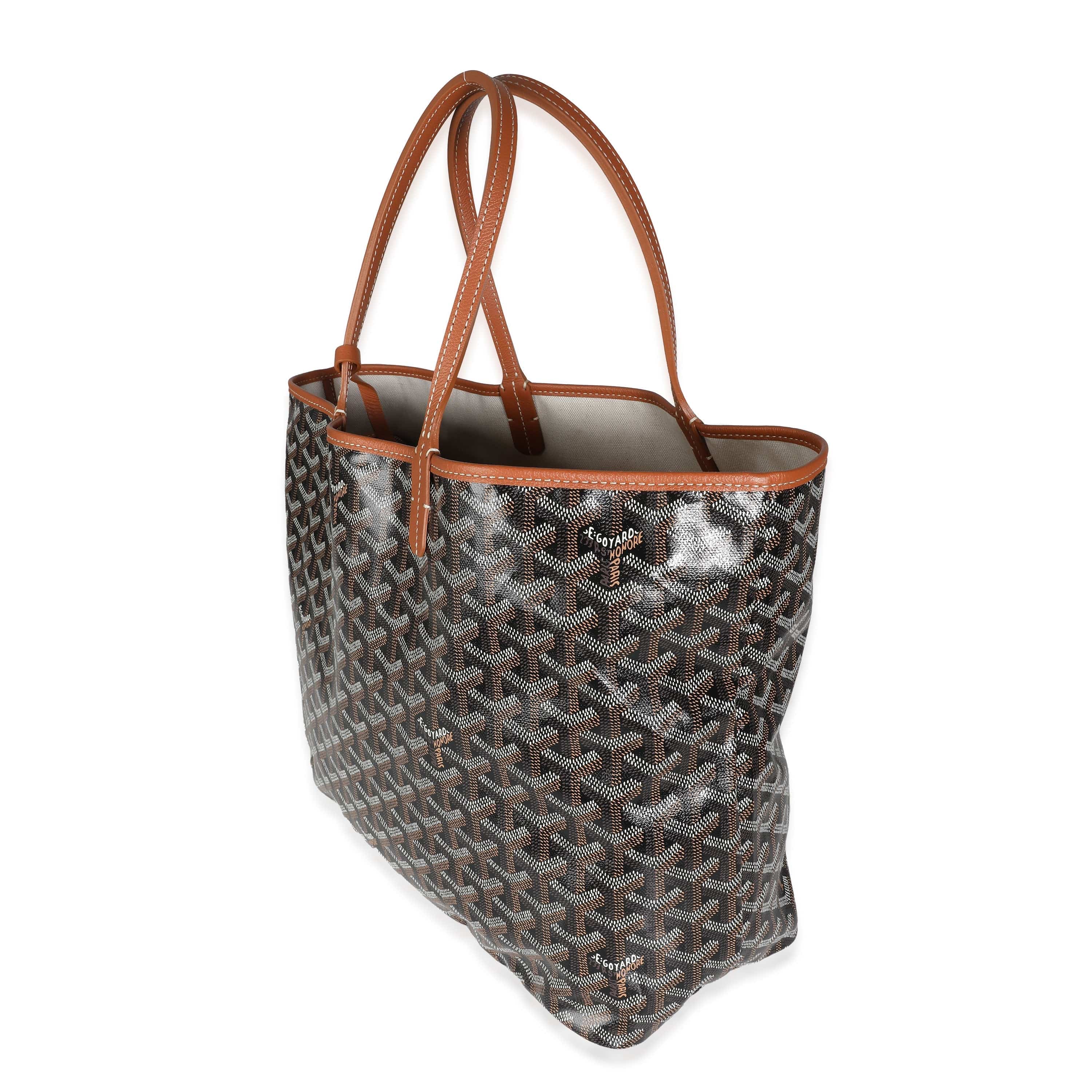 Goyard Black Tan Goyardine Canvas Saint Louis PM