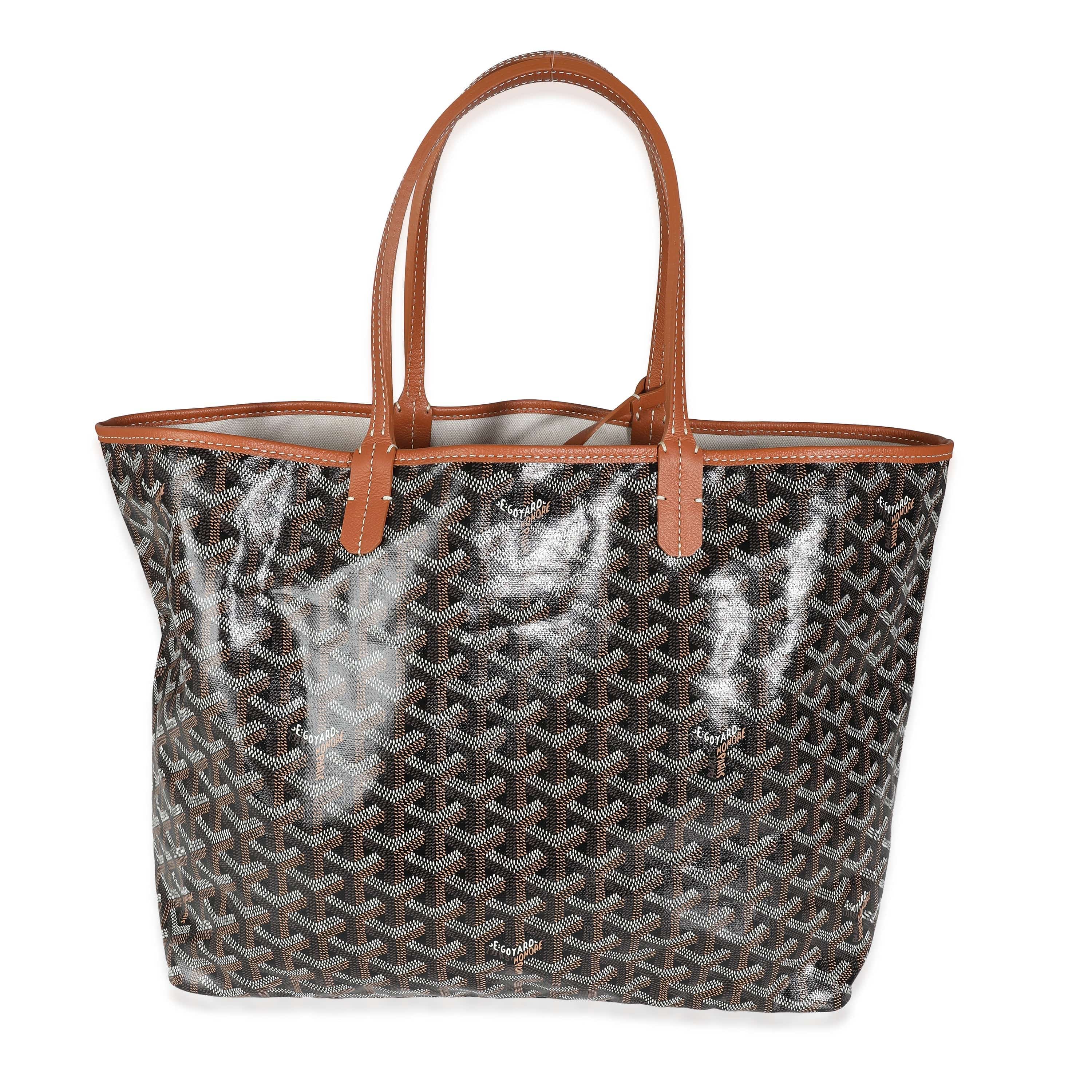 Goyard Black Tan Goyardine Canvas Saint Louis PM