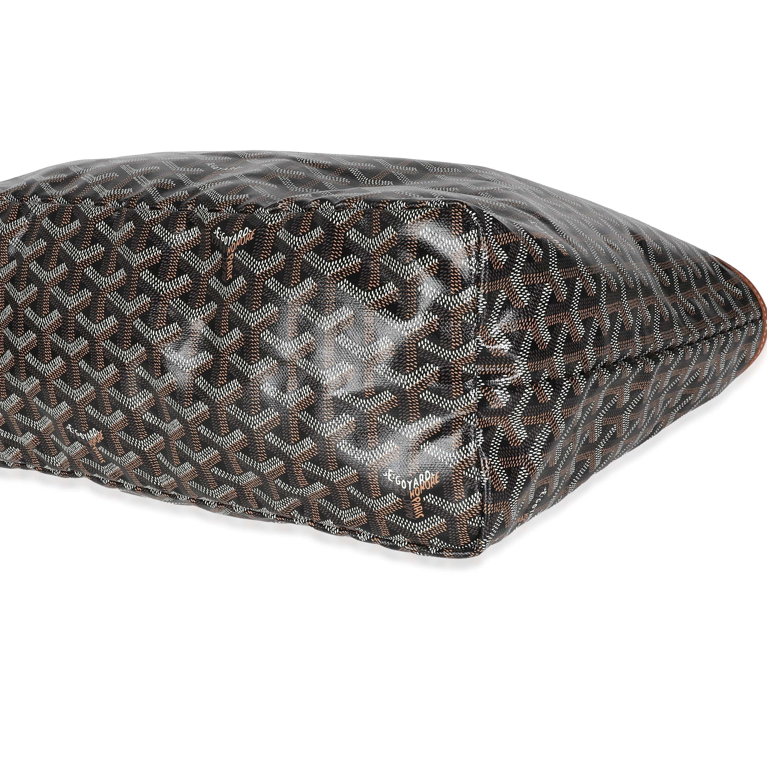 Goyard Black Tan Goyardine Canvas Saint Louis PM