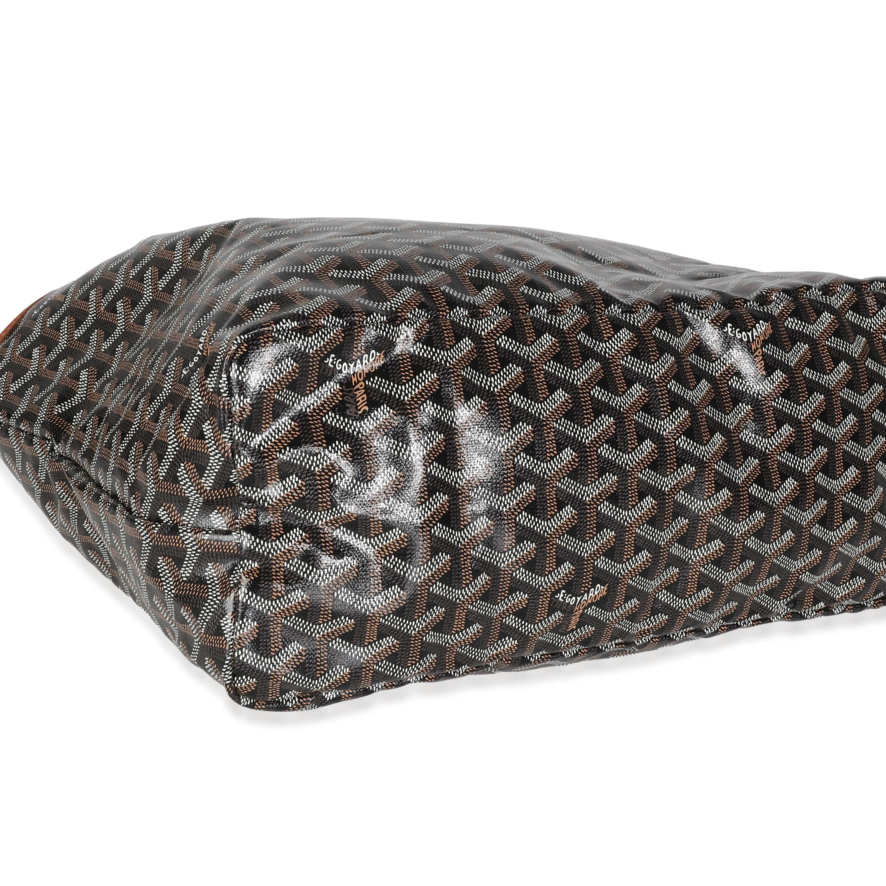 Goyard Black Tan Goyardine Canvas Saint Louis PM