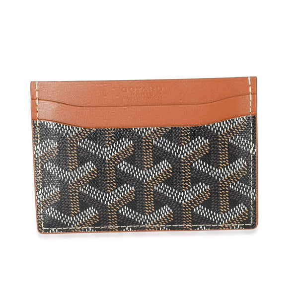 brown goyard card holder