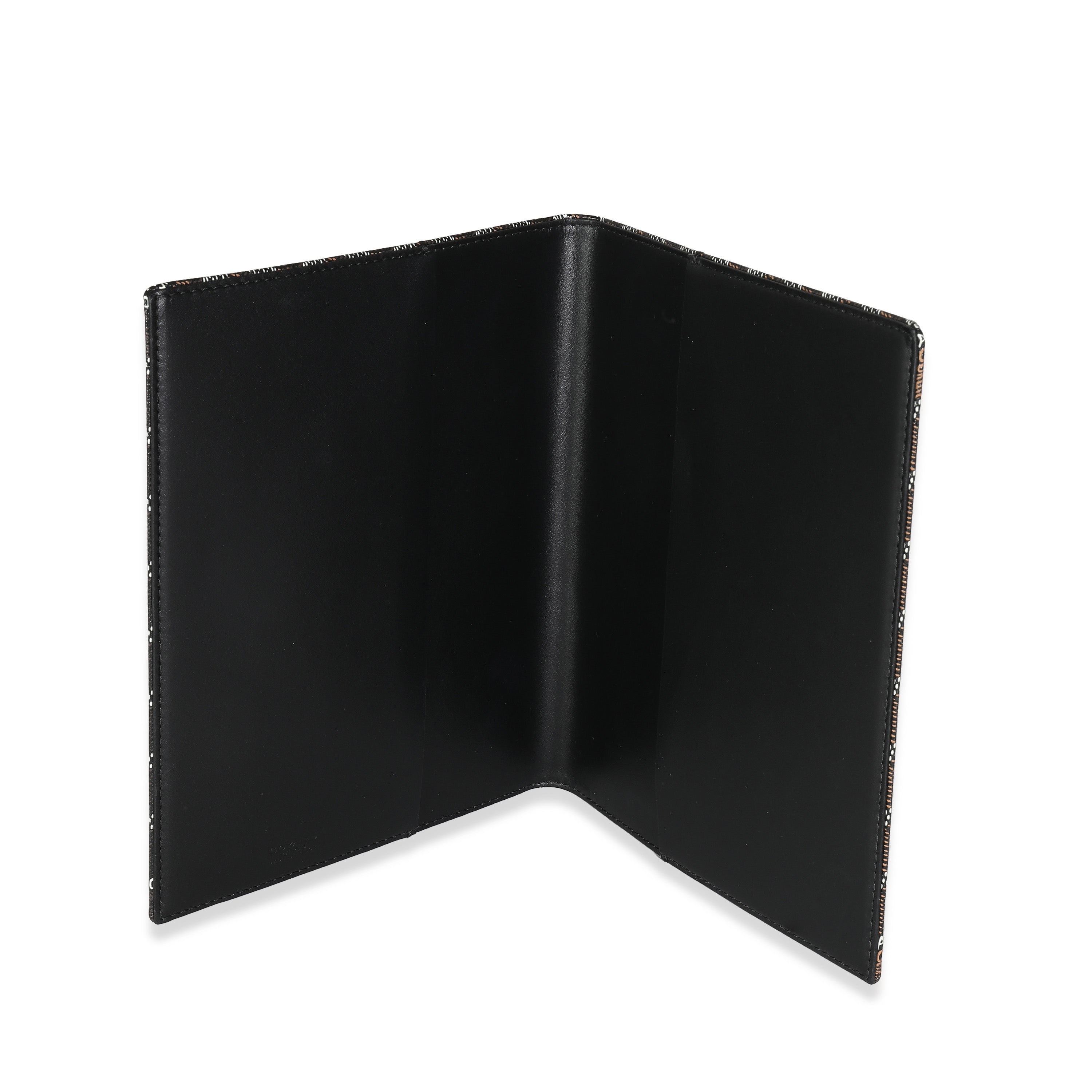 Goyard Goyard Black Goyardine Canvas Couverture Castiglione Agenda Cover