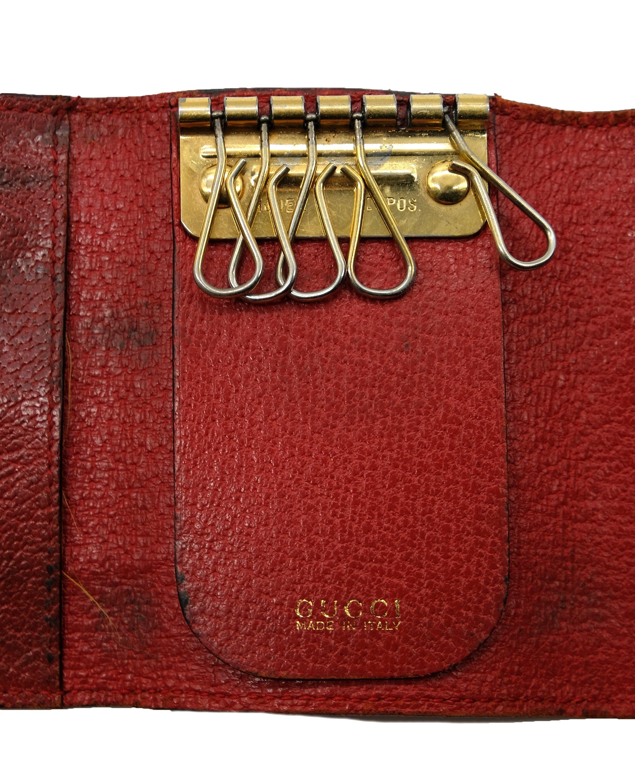 Gucci Gucci Key Holder Red Leather RJC2932