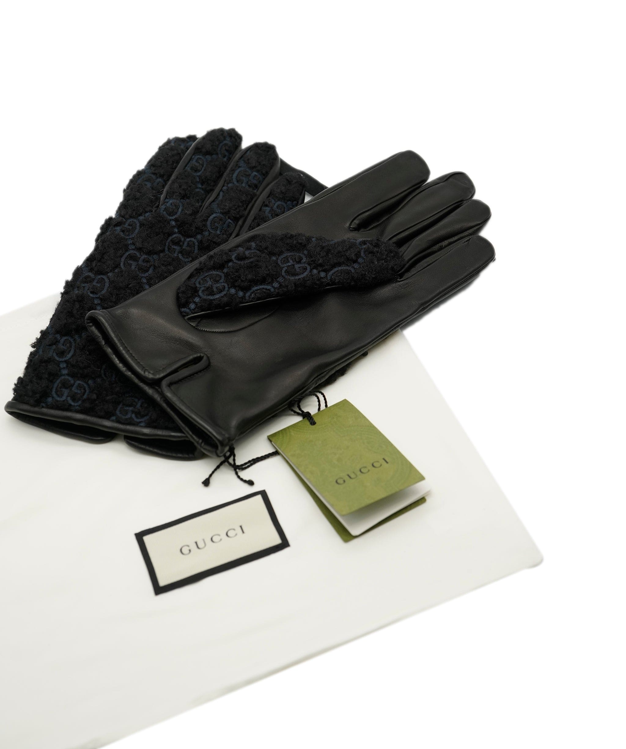 Gucci Gucci Black Embroided Gloves size 9  AVL1430