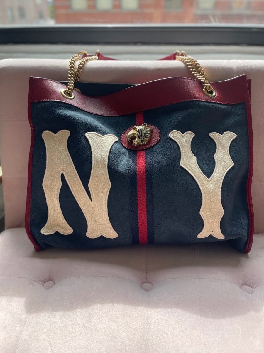 71130 Gucci Large Yankees Tote Bag