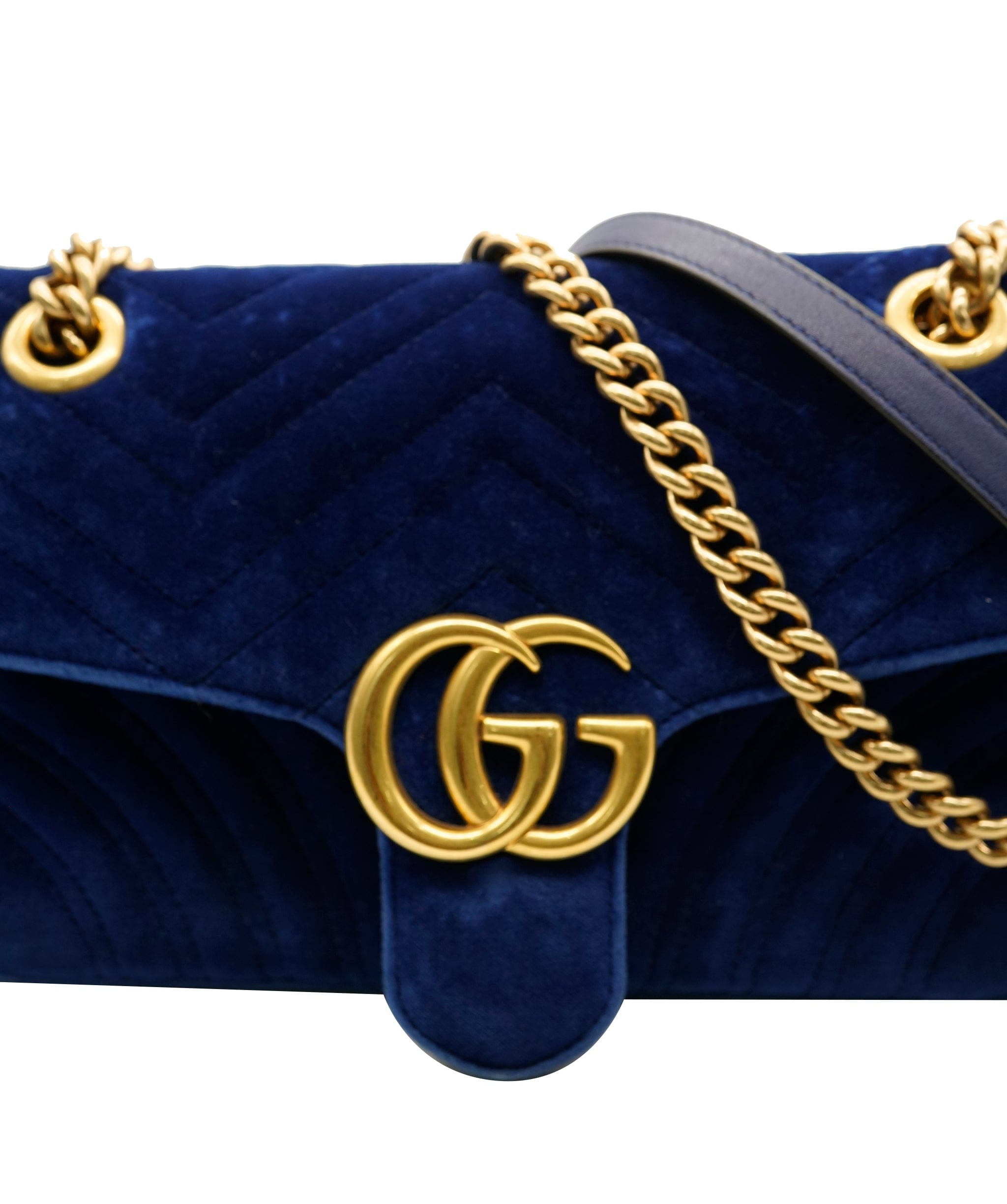 Gucci Gucci Blue Velvet Marmont Bag  ALC2954