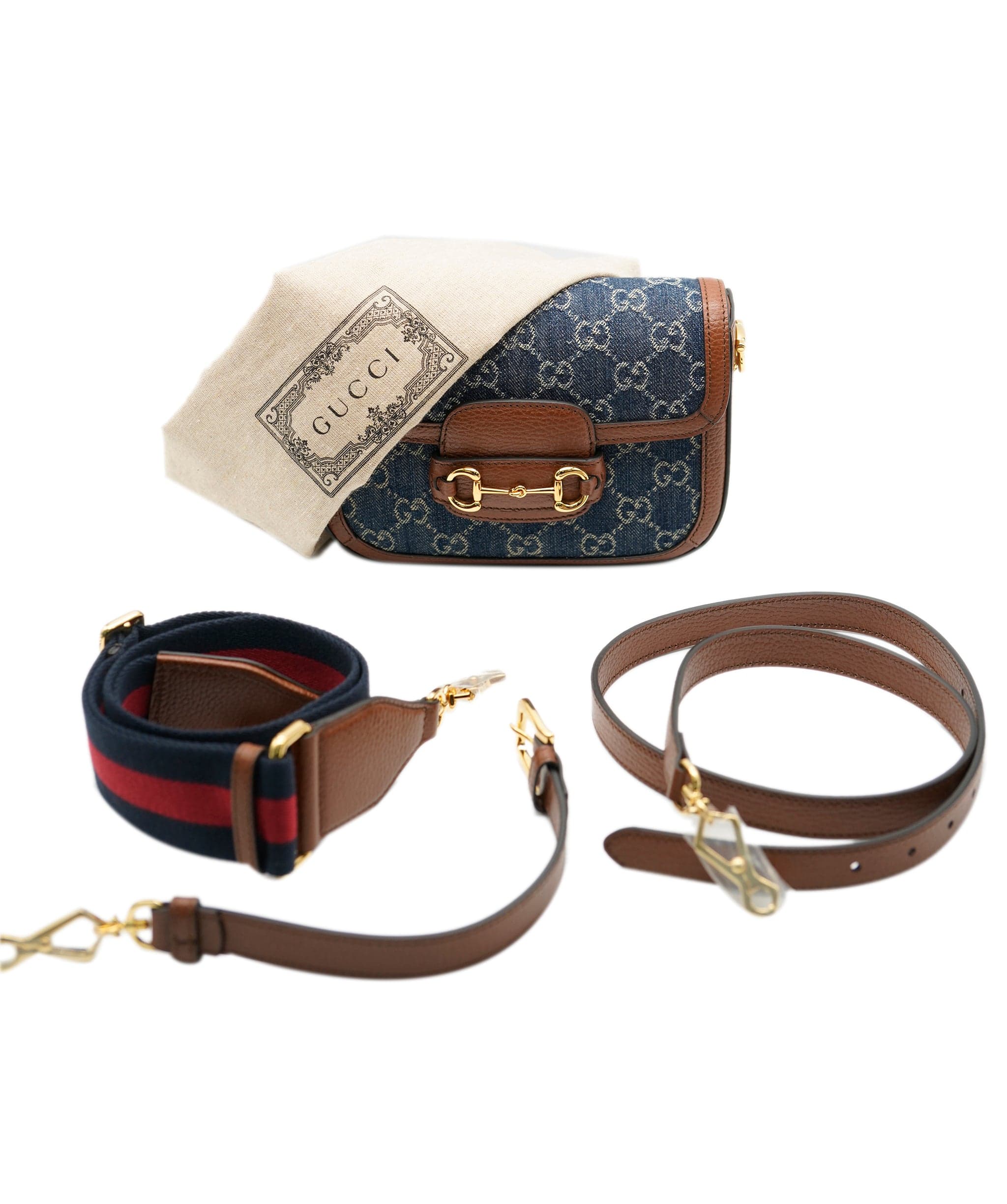 Gucci Gucci Denim Horsebit Crossbody  ALC1154