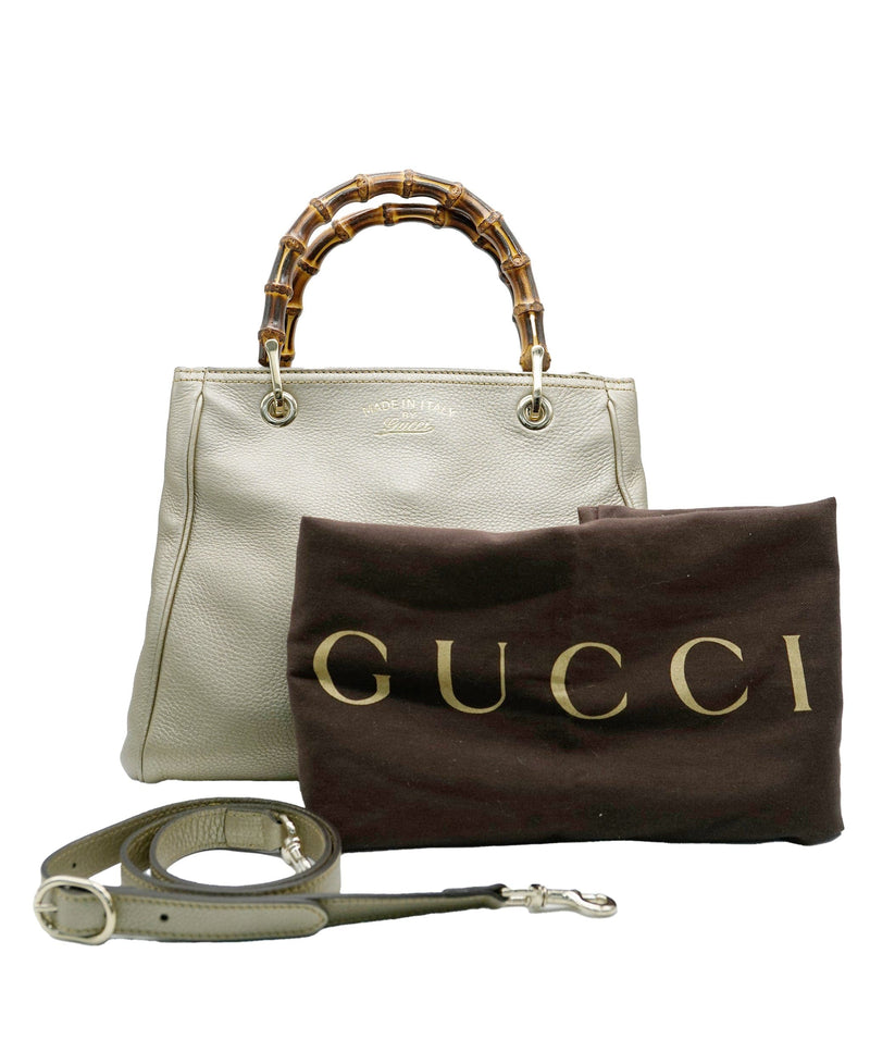 Gucci Gold Bamboo Leather Small Shopper Tote ABC0264 LuxuryPromise