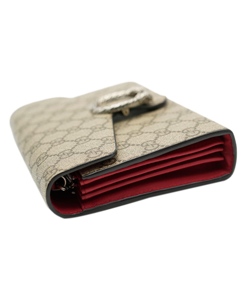 Gucci Gucci supreme coated canvas woc with red interior - AJC0485