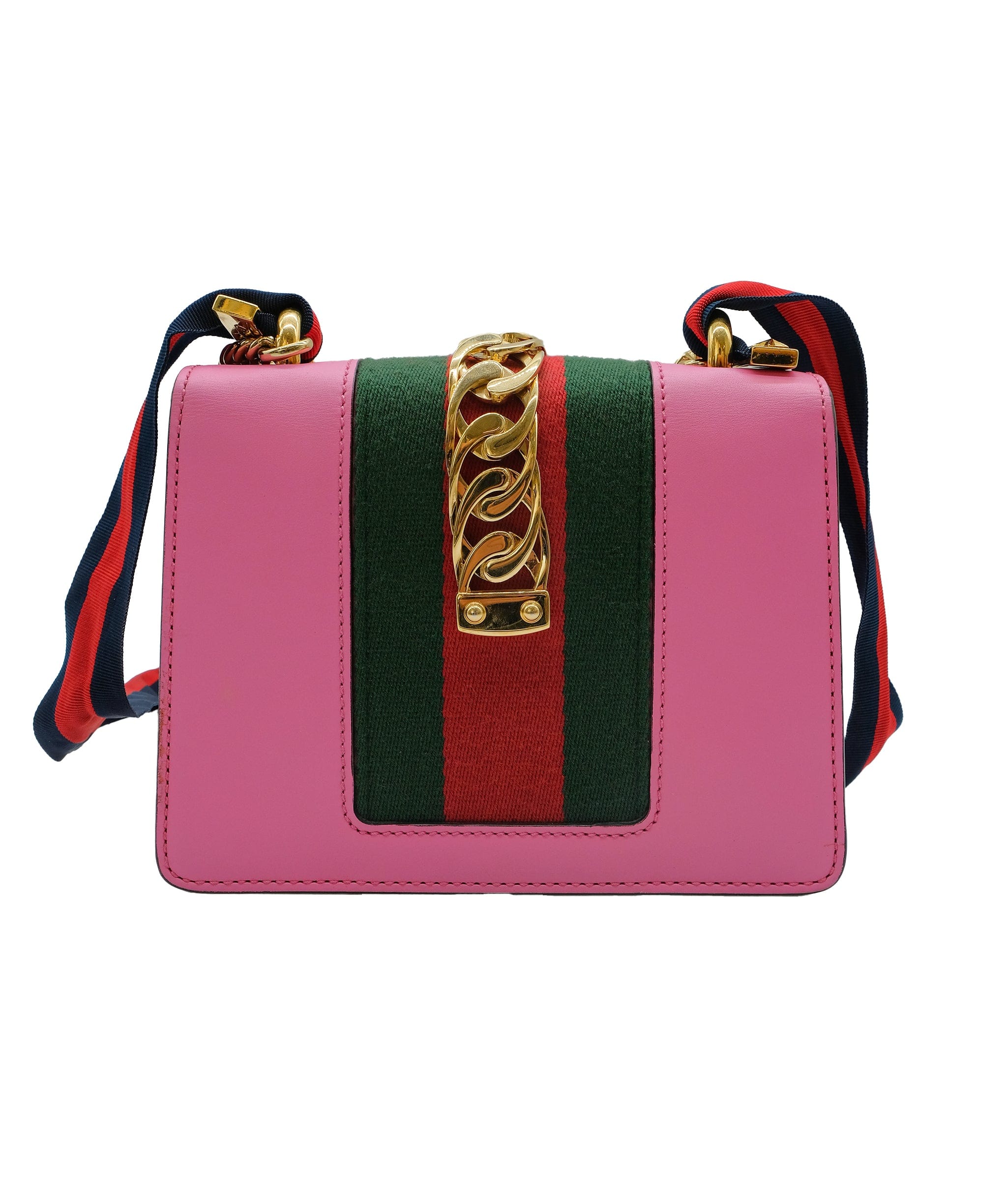 Gucci Gucci Sylvie Handbag Pink Leather ASC5324