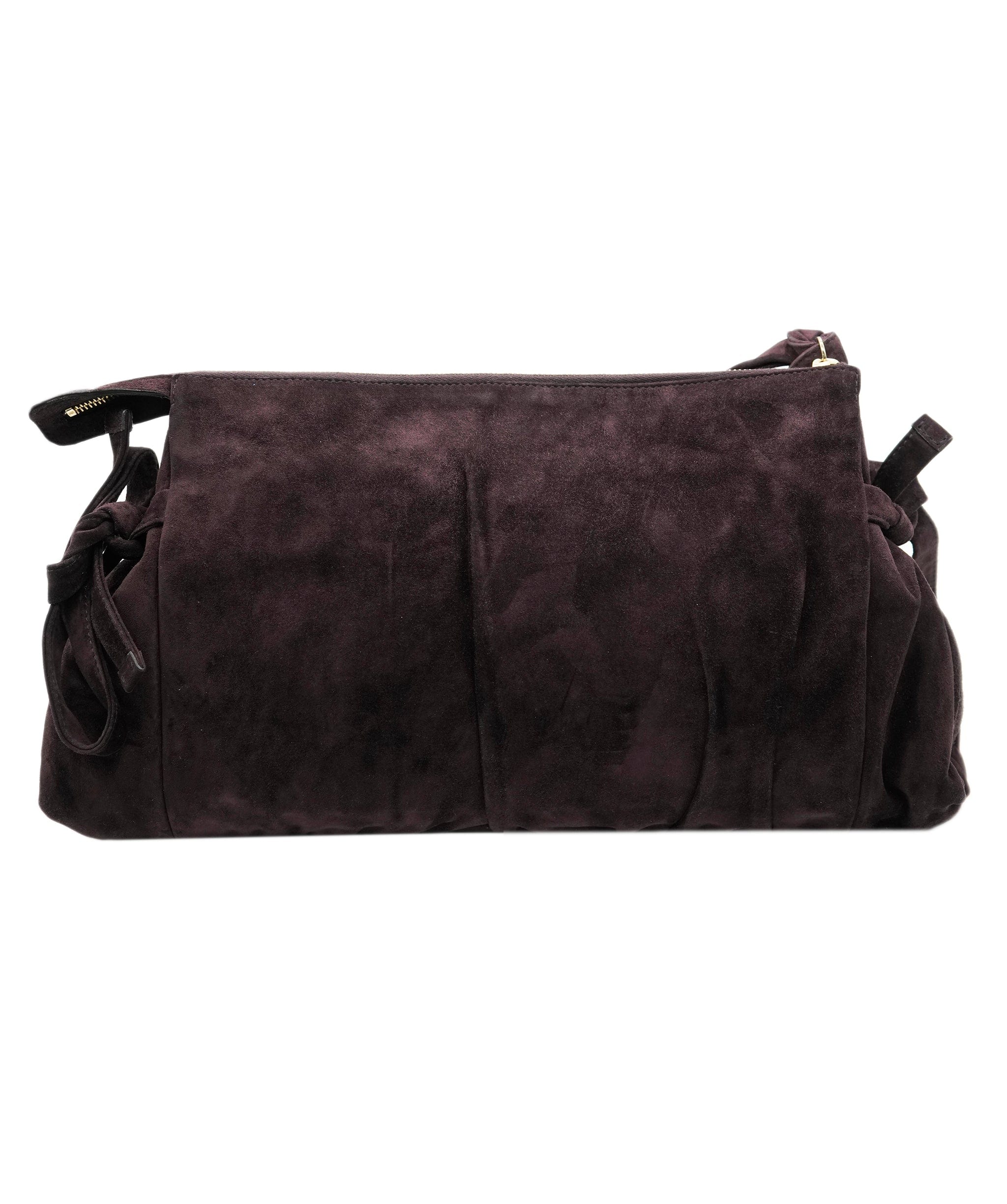 Gucci Gucci (Tom Ford Era) Large Grape Suede Hysteria Clutch ALC2455