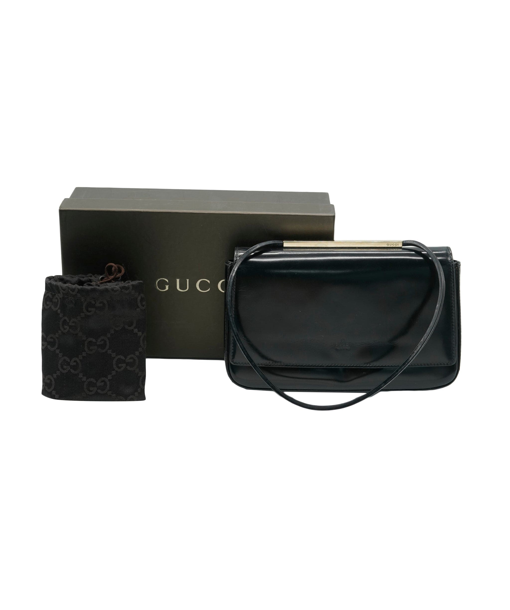 Gucci Gucci Vintage Calf Skin Black Shoulder bag  ALC2623
