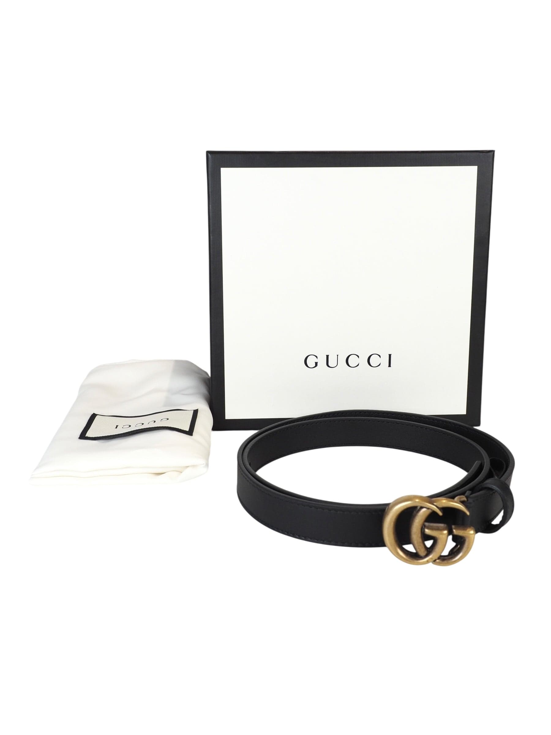 Gucci Gucci GG Belt 80cm Black with Box & Dustbag