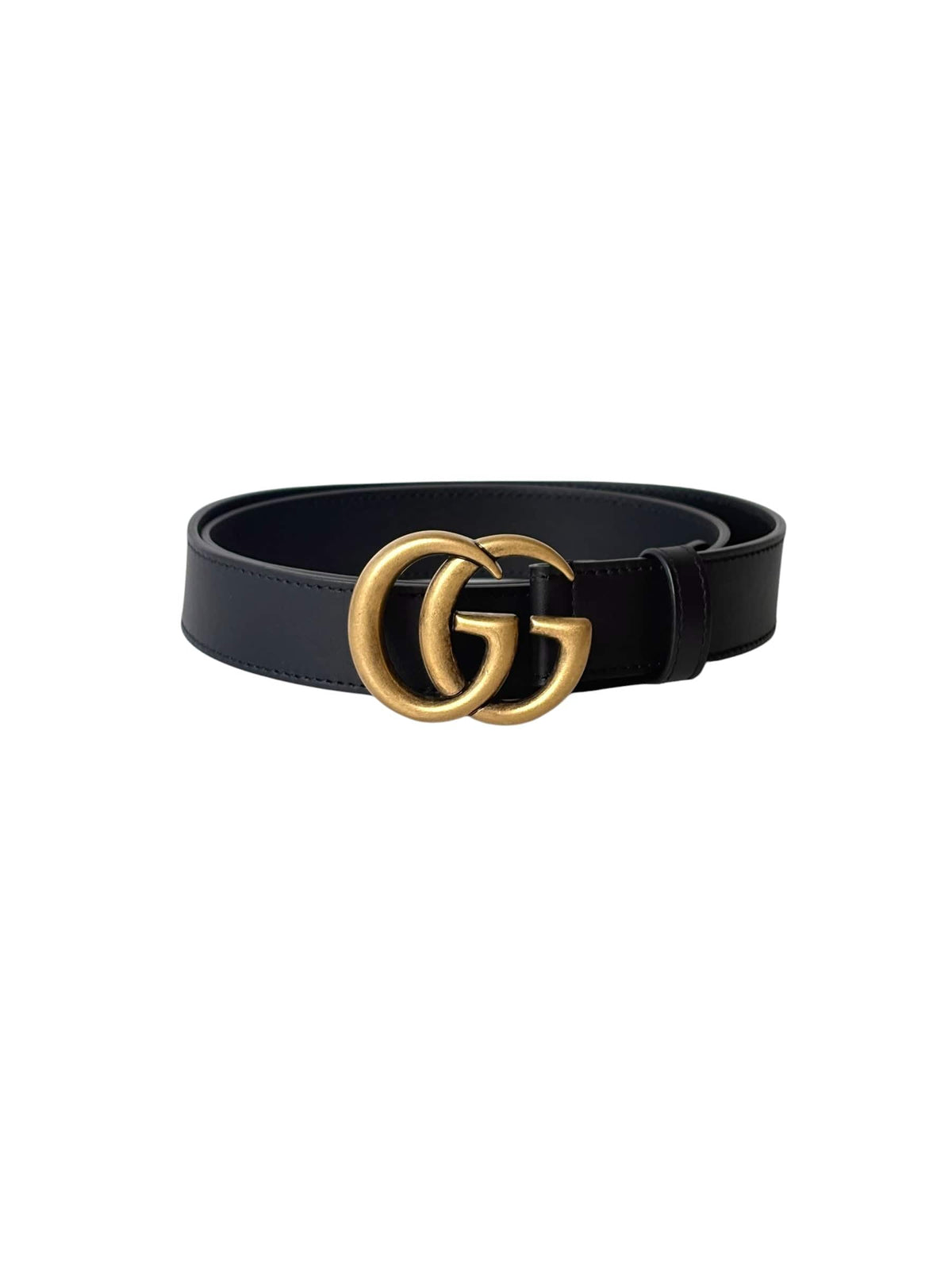 Gucci Gucci Marmont Belt Black Leather - 85cm