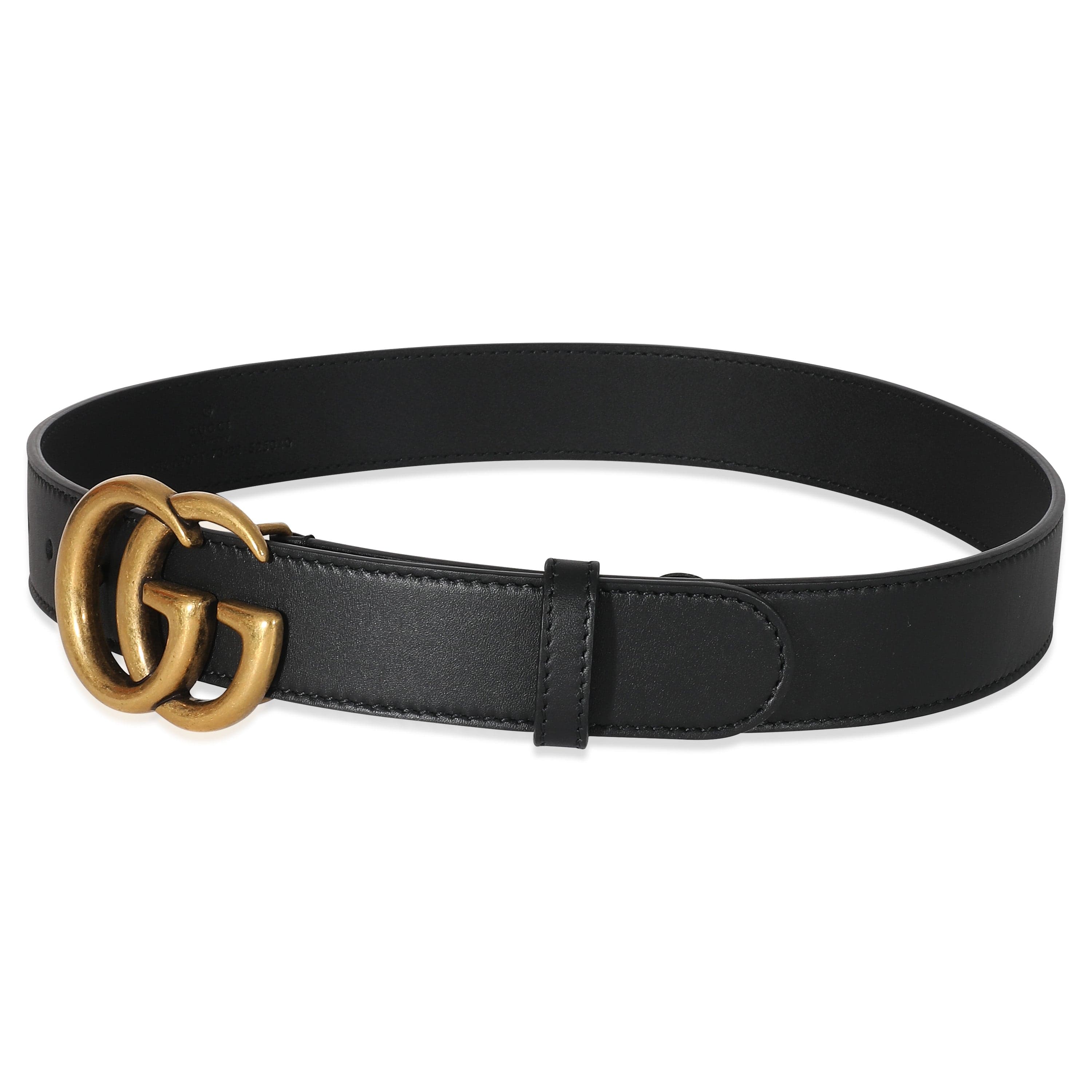 Gucci Black Leather Double G Belt 70 28 LuxuryPromise