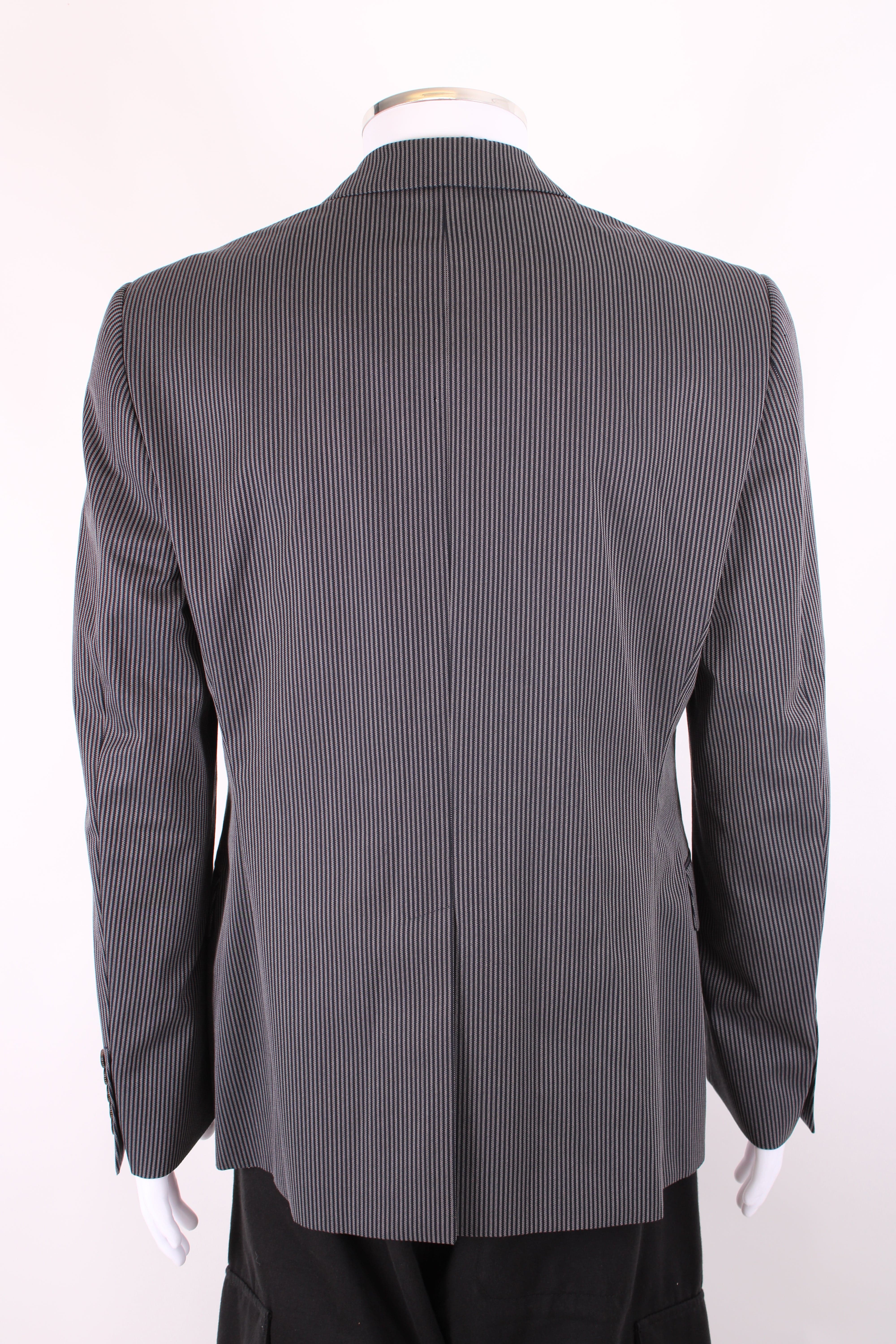 Gucci Gucci Stripe Blazer Grey/ Black 52