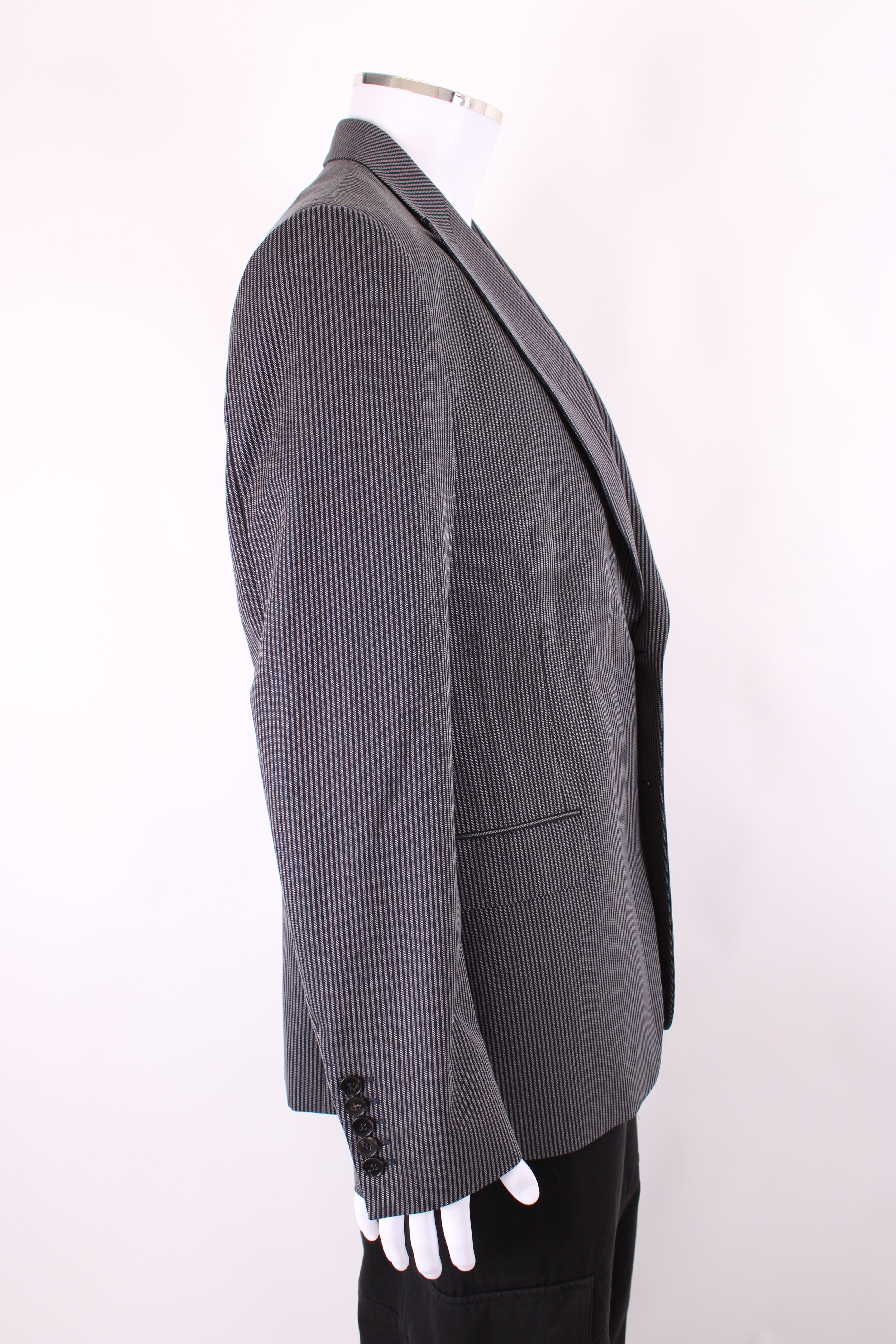 Gucci Gucci Stripe Blazer Grey/ Black 52