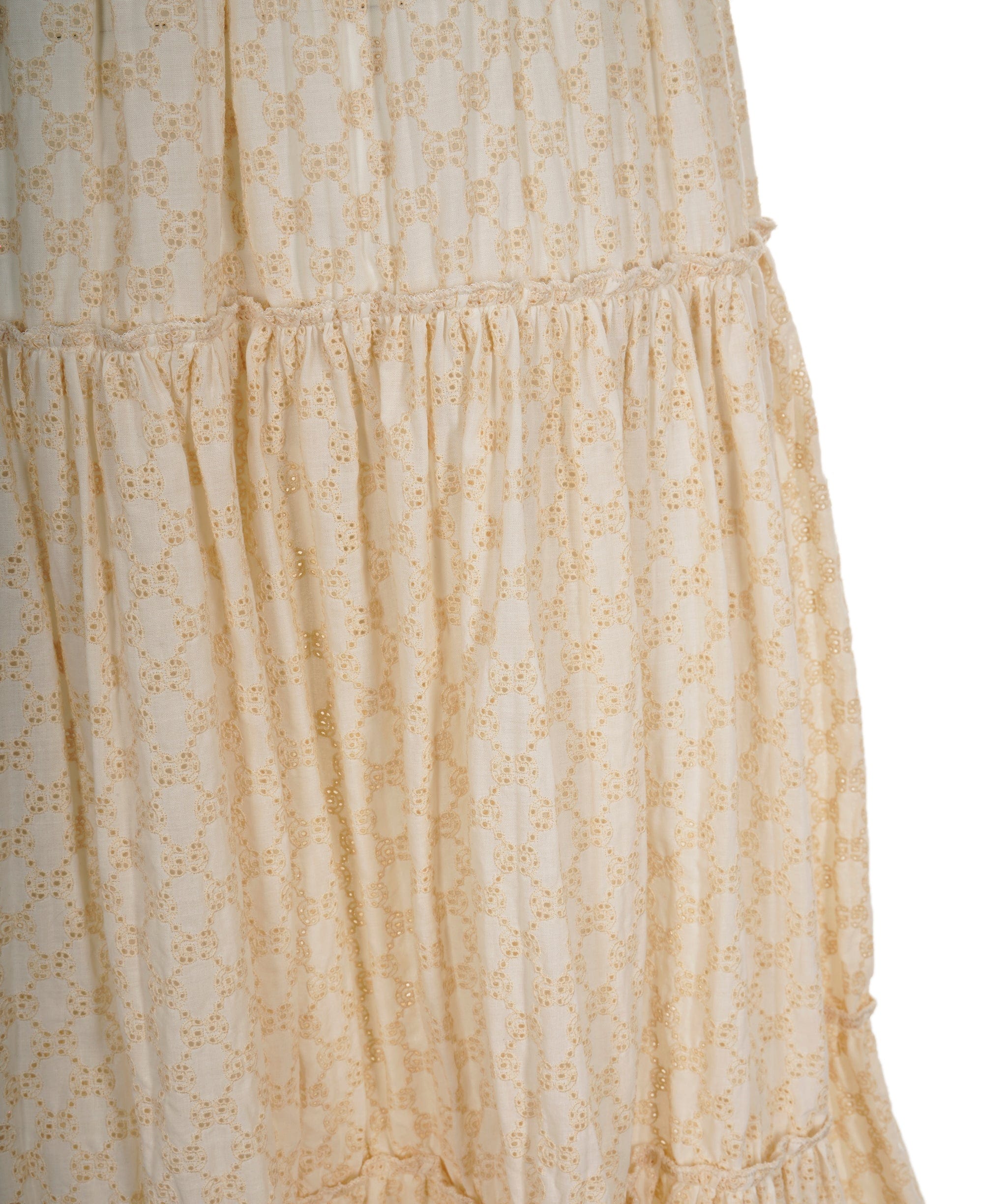 Gucci Gucci cream lace gg maxi skirt size 38 AGL2436
