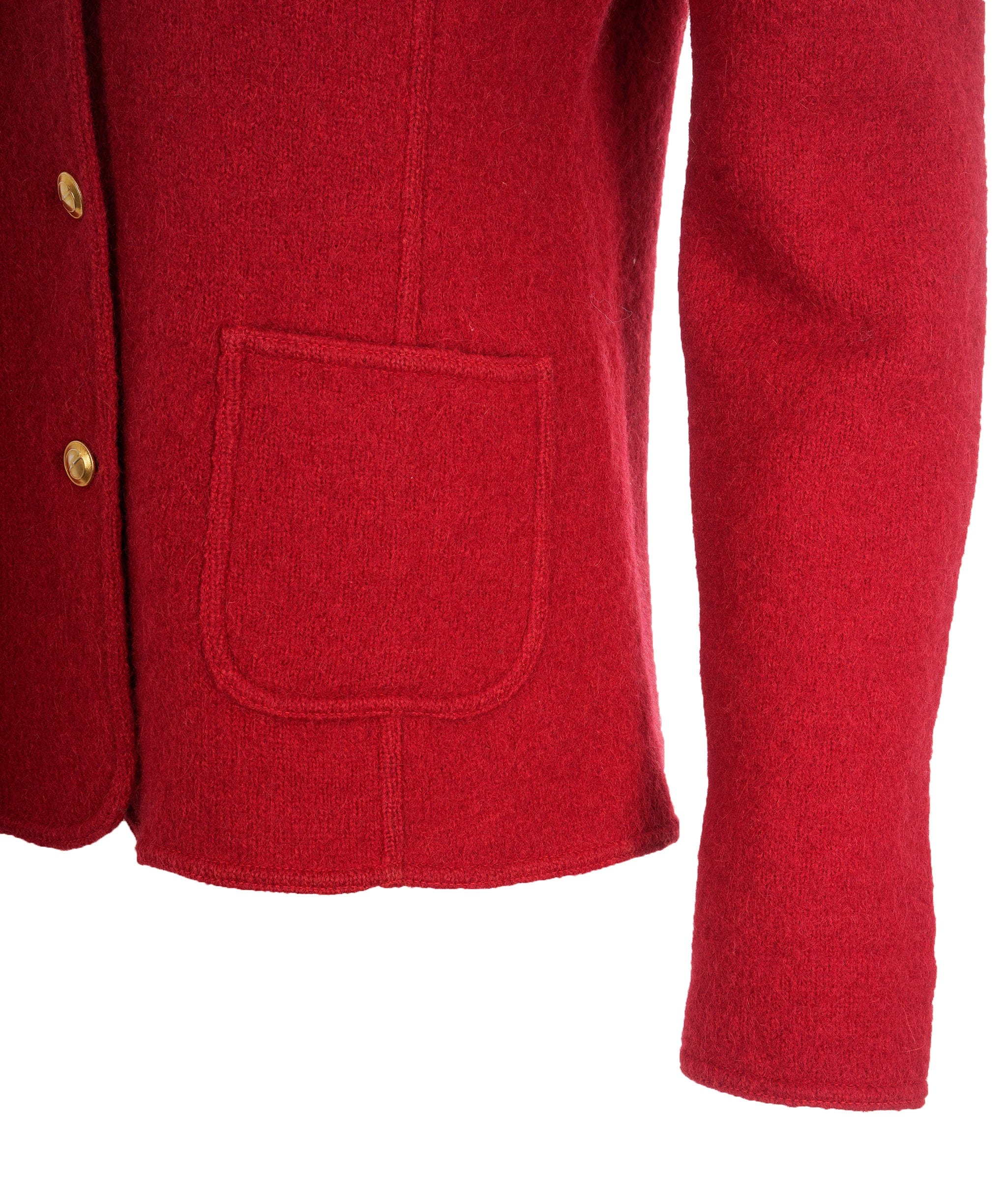 Gucci Gucci red wool coat with gold buttons - AJC0470