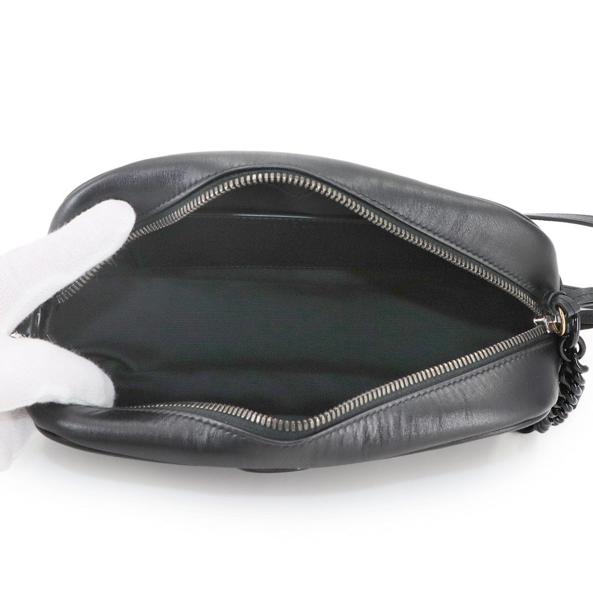 GUCCI GUCCI GG Marmont Chain Shoulder Bag Leather Black 447632 Purse 90299376