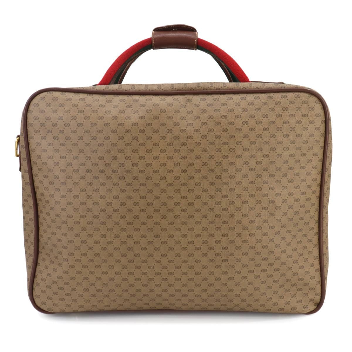 GUCCI GUCCI GG Plus Boston Shoulder Bag PVC Leather Beige Brown Sherry Line 90256266