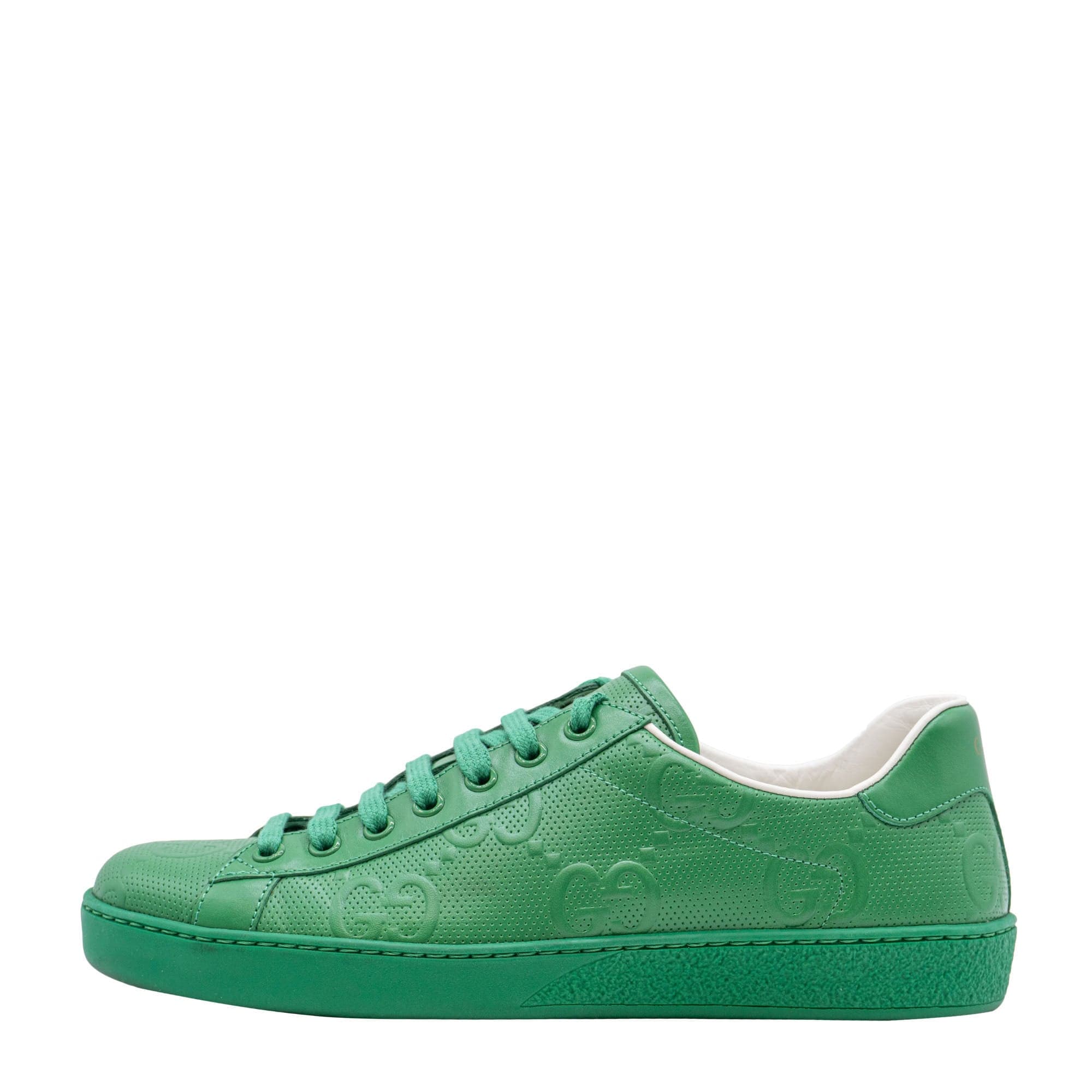 Gucci Gucci Ace GG Leather Embossed Sneakers 6.5 SYCH052